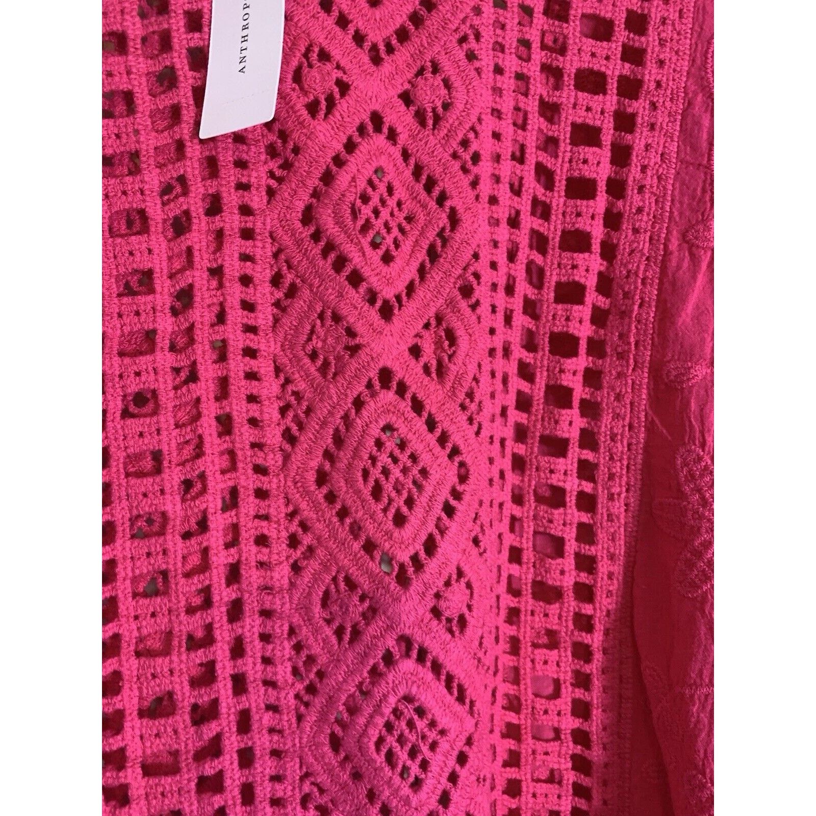 Anthropologie Anthropologie Blue Tassel Fuschia Blouse Size S Size S / US 4 / IT 40 - 5 Thumbnail