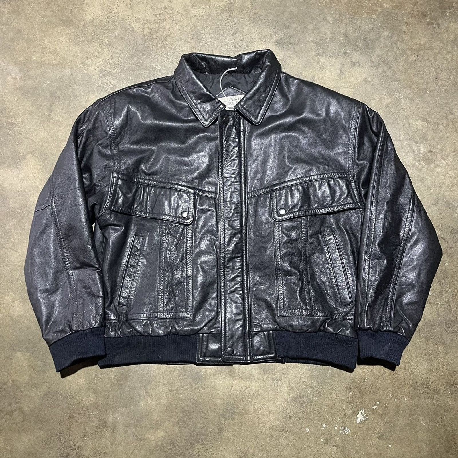 Camel × Streetwear × Vintage Vintage 90s Camel Cigarettes Leather Black  Jacket