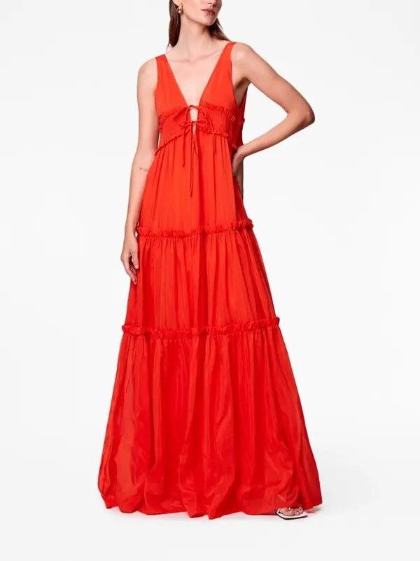 NICHOLAS NICHOLAS Myla Tie Maxi Dress red size 8 Size M / US 6-8 / IT 42-44 - 1 Thumbnail