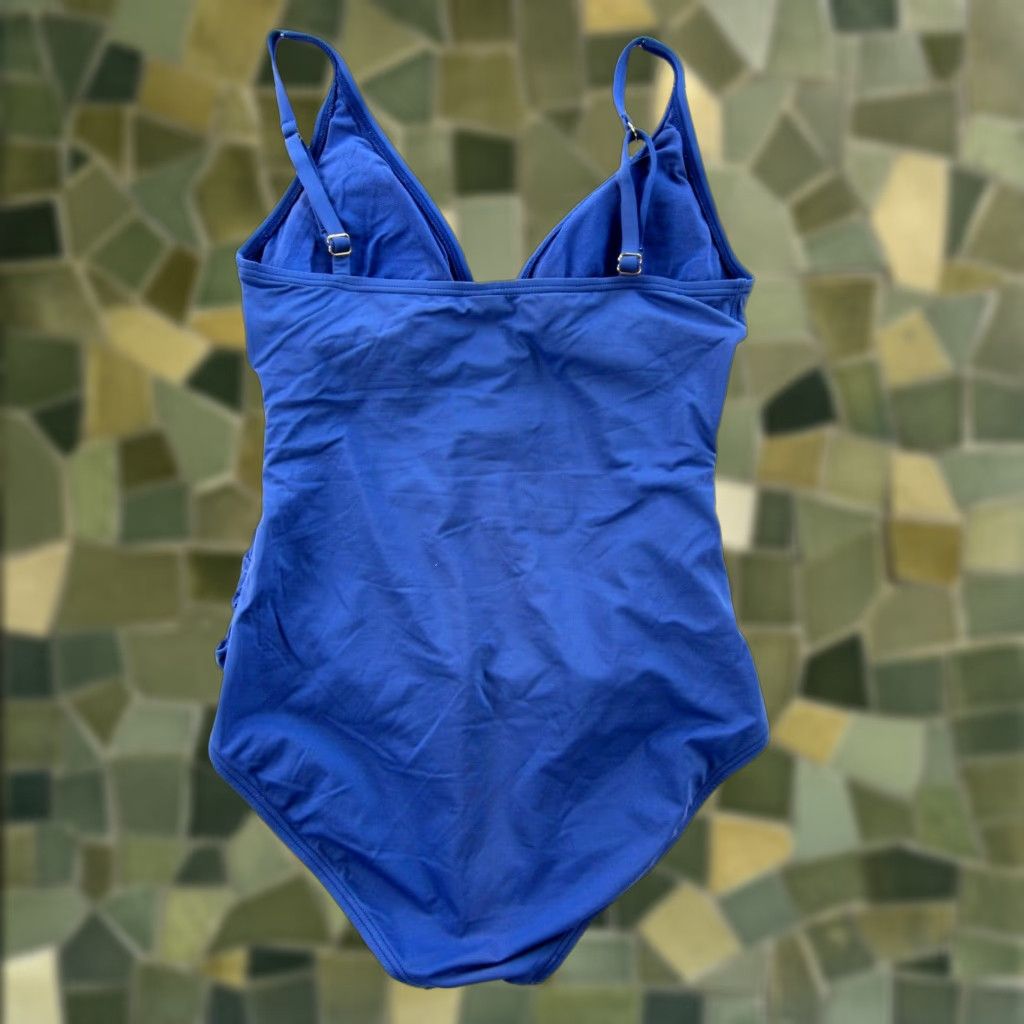 Tommy Bahama VINTAGE Tommy Bahama Blue Ruched Slimming One Piece Swimsuit Women 6 Size ONE SIZE - 1 Thumbnail