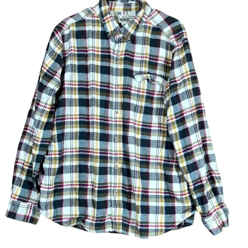 Vintage VINTAGE Woolrich Mens Shirt Button-Up Plaid Flannel Cotton 2XL White Gentlemen Casual Outdoors Workwear Size US XXL / EU 58 / 5 - 2 Thumbnail