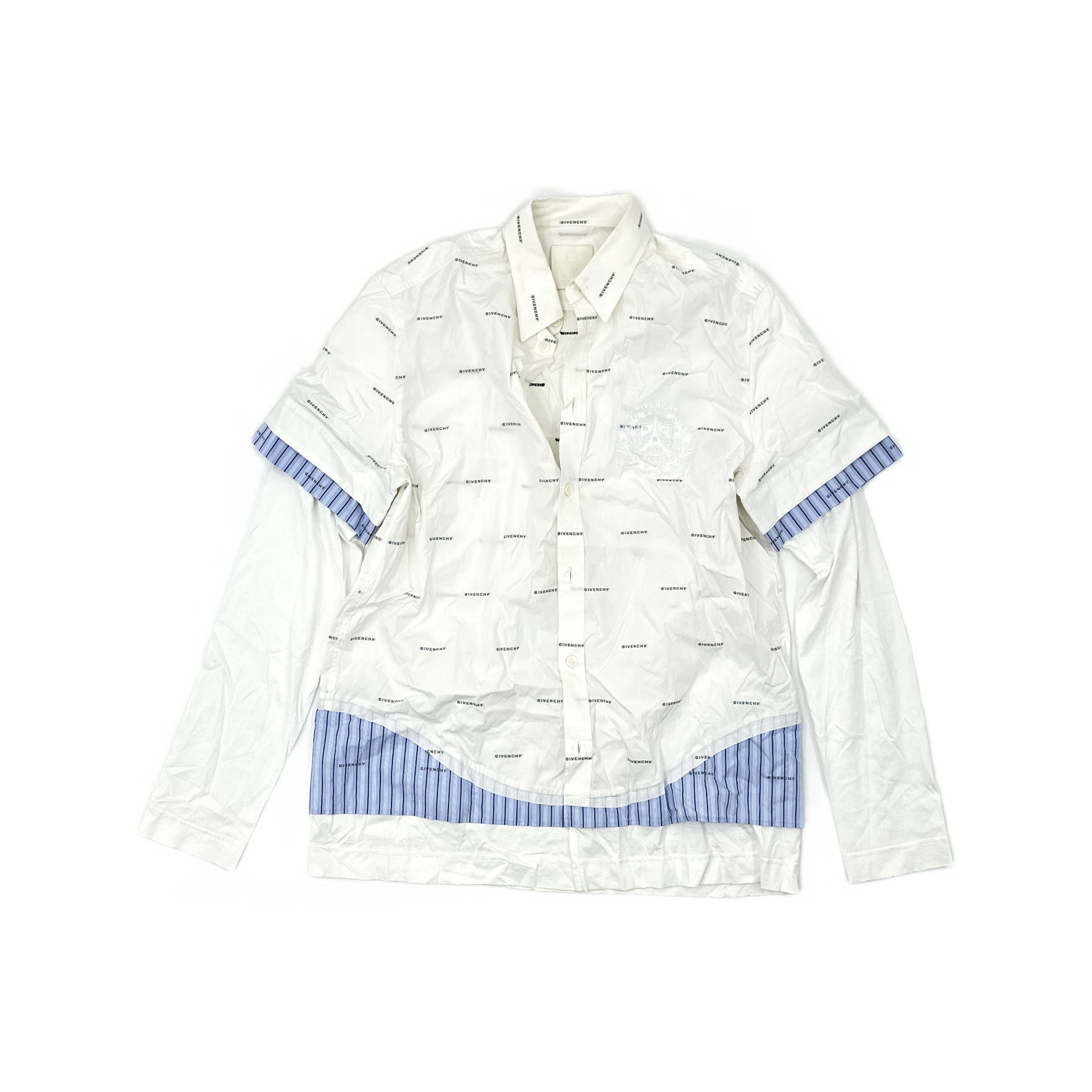 Givenchy Givenchy Logo Layered Button Up Shirt Size M Size US M / EU 48-50 / 2 - 1 Thumbnail