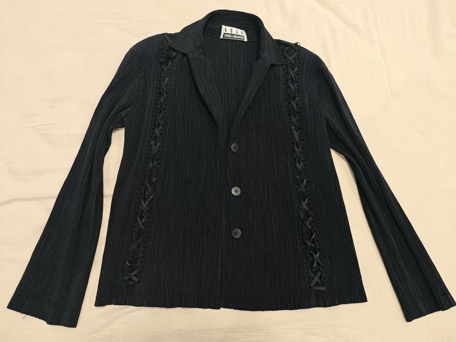 Issey Miyake Issey Miyake Black Knitted Jacket Size US M / EU 48-50 / 2 - 1 Thumbnail
