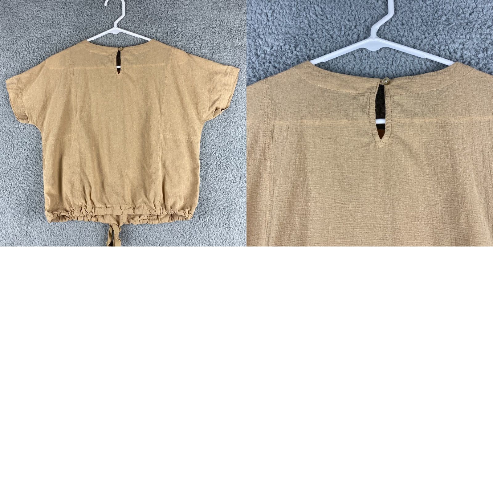 Madewell Madewell Women's Brown Short Sleeve Shirt Top Pullover XXS Blouse / 39-5 Size XXS / US 00 / IT 34 - 8 Thumbnail