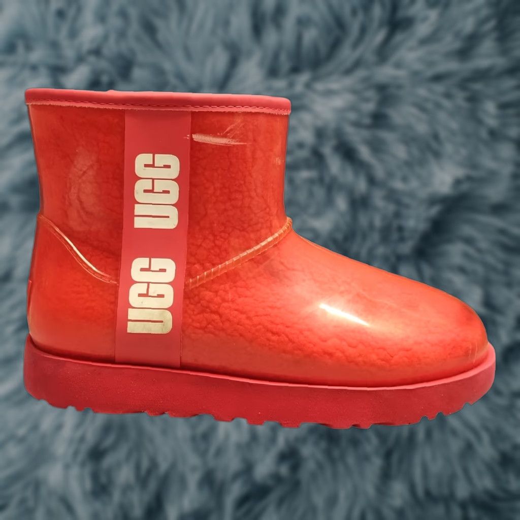 Ugg UGG Classic Clear Mini Waterproof Ankle Boots Womens Size 8 Red Pull On 1113190 Size US 8 / IT 38 - 1 Thumbnail