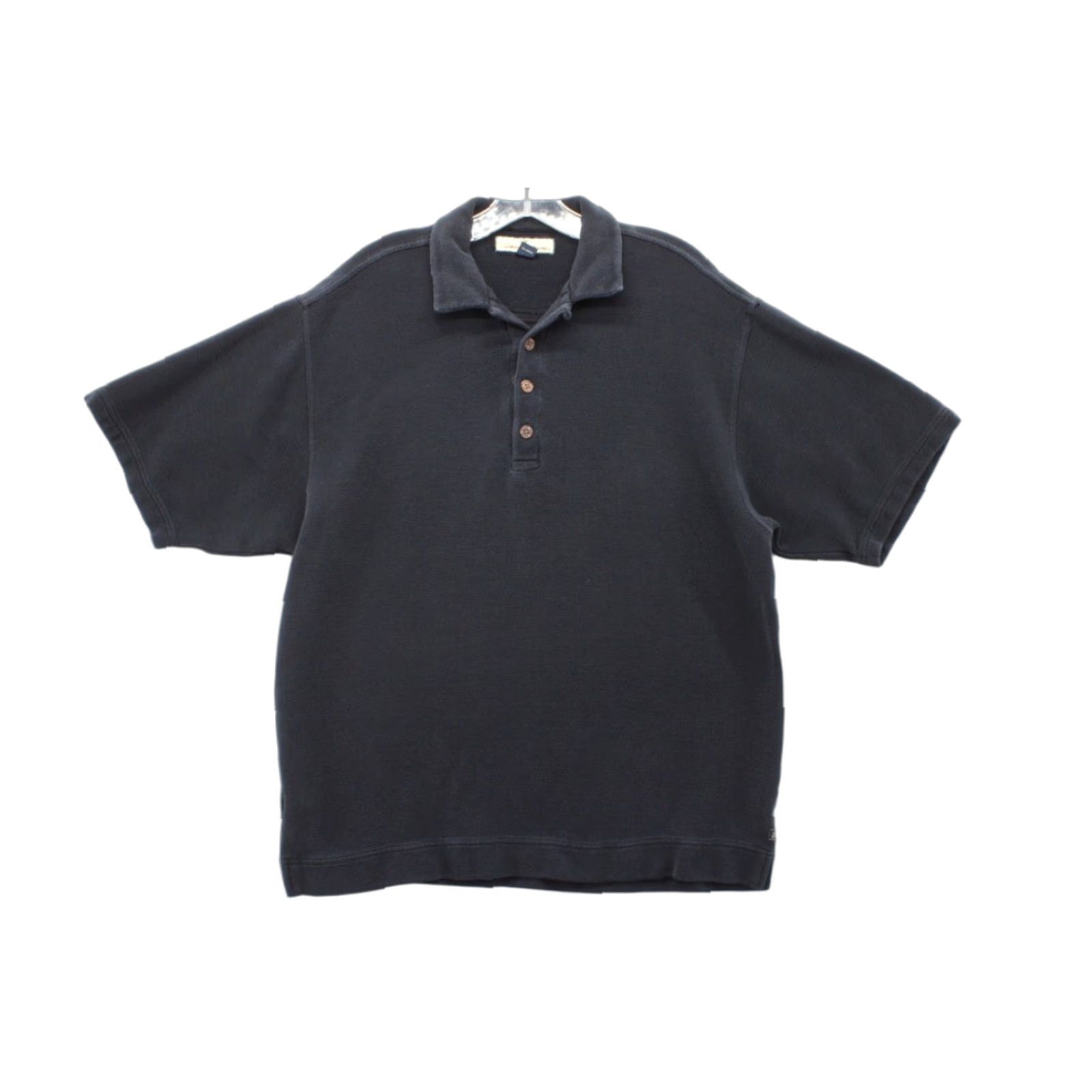 Tommy Bahama Tommy Bahama Polo Shirt Men's XL Black Ribbed Texture Vacation Hawaii Luau Ocean Polo Shirt Mens XL Black Ribbed Texture Size US XL / EU 56 / 4 - 1 Thumbnail