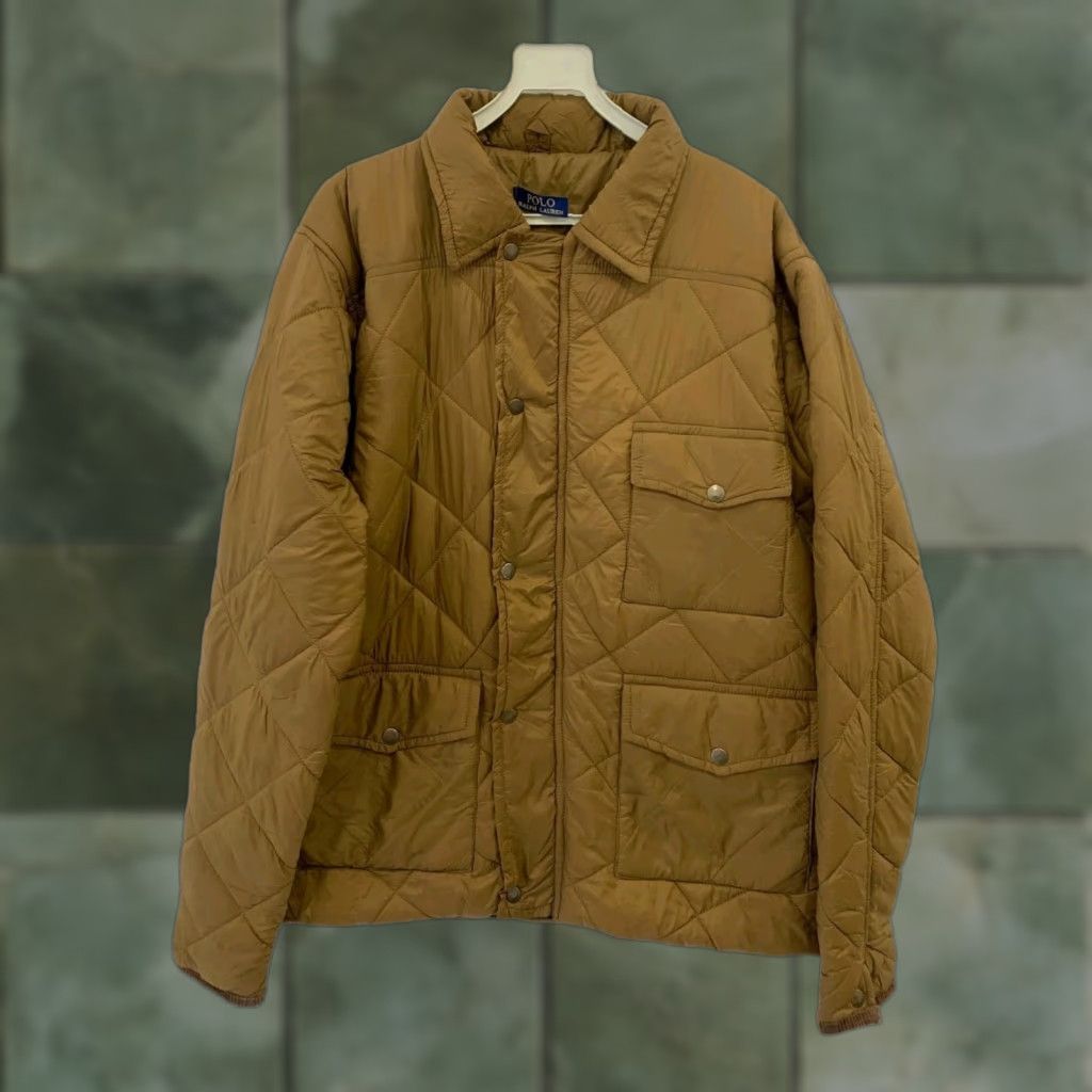 Ralph Lauren Polo Ralph Lauren Quilted Jacket Mens L Brown Snap Button Insulated Coat Size US L / EU 52-54 / 3 - 1 Thumbnail