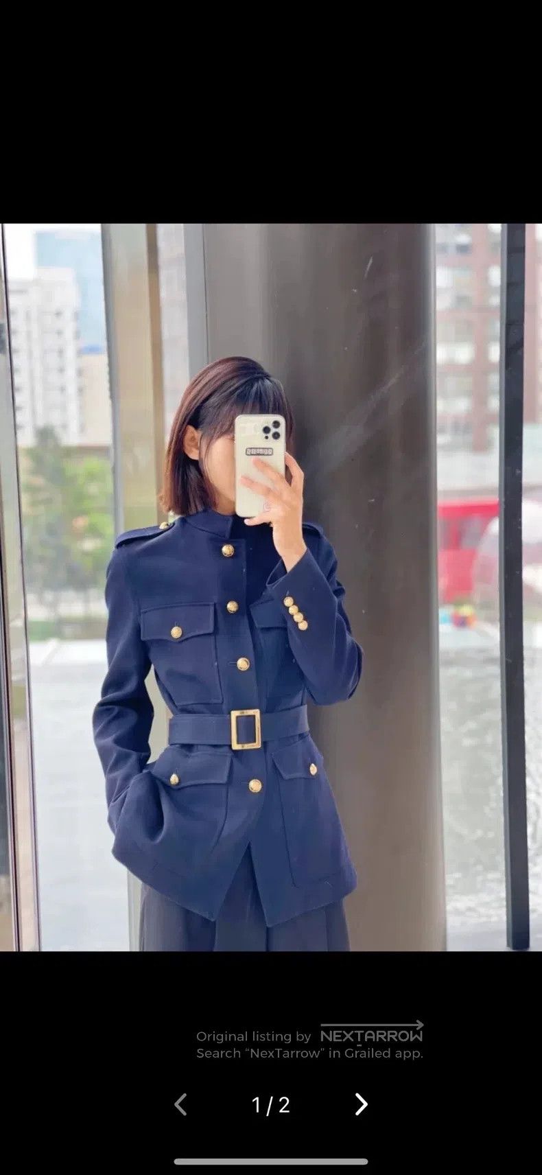 Celine CELINE Gold Buckle Women's Hunting Jacket Size XS / US 0-2 / IT 36-38 - 6 Thumbnail