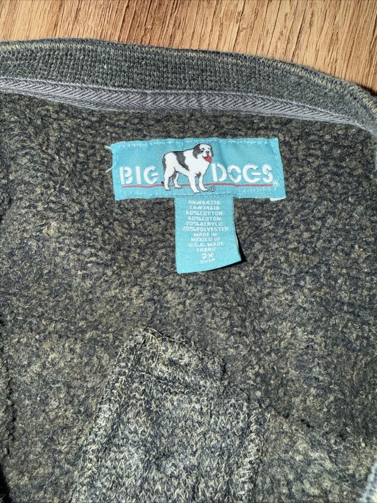 Big Dogs Vintage Big Dogs Sweater, Crew Neck Henley Sweatshirt 2xl Size US XXL / EU 58 / 5 - 6 Thumbnail