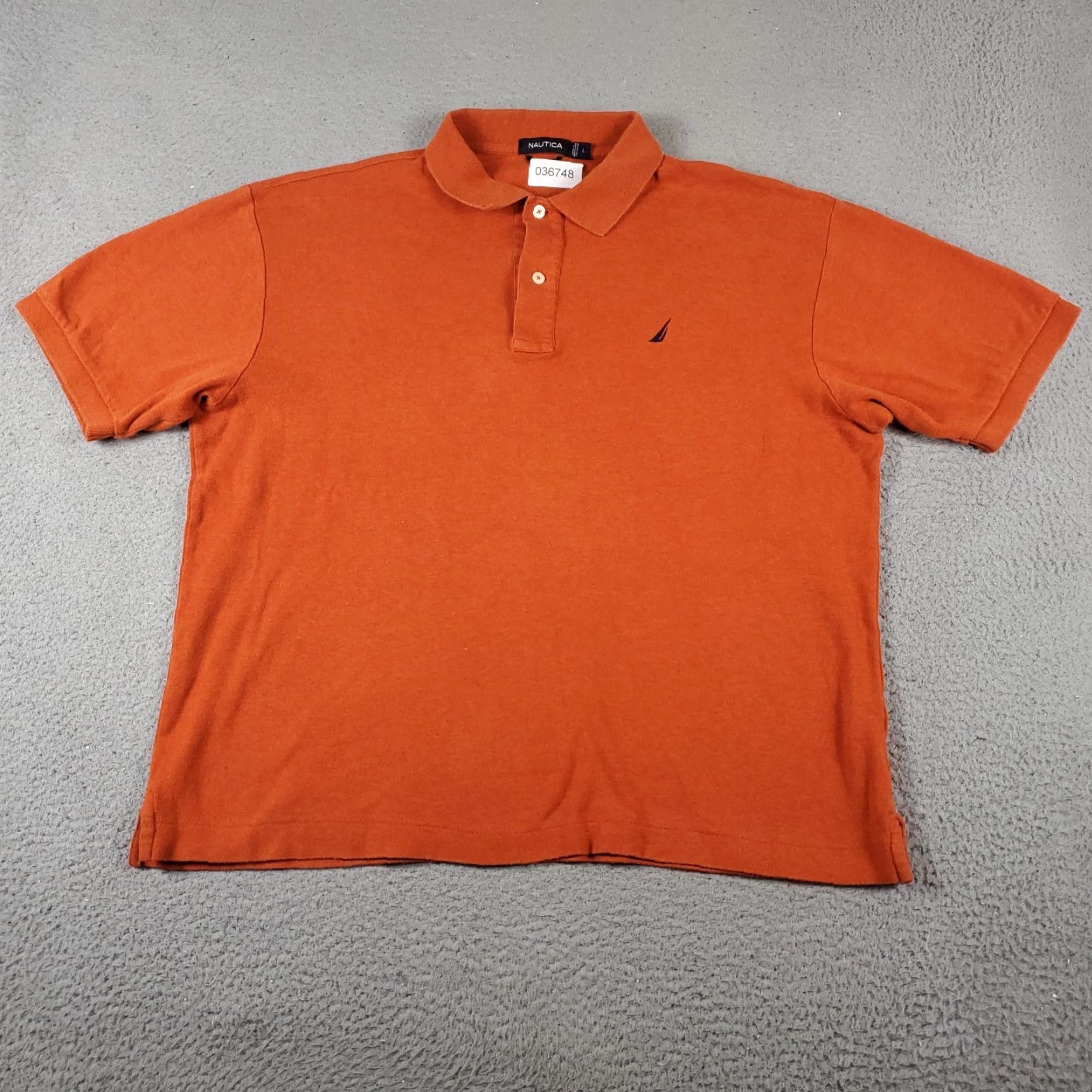 Nautica Nautica Polo Shirt Mens Large Orange Golf Casual Short Sleeve Adult Regular Colorful Classic Preppy Sports Shirt Mens Size US L / EU 52-54 / 3 - 3 Thumbnail
