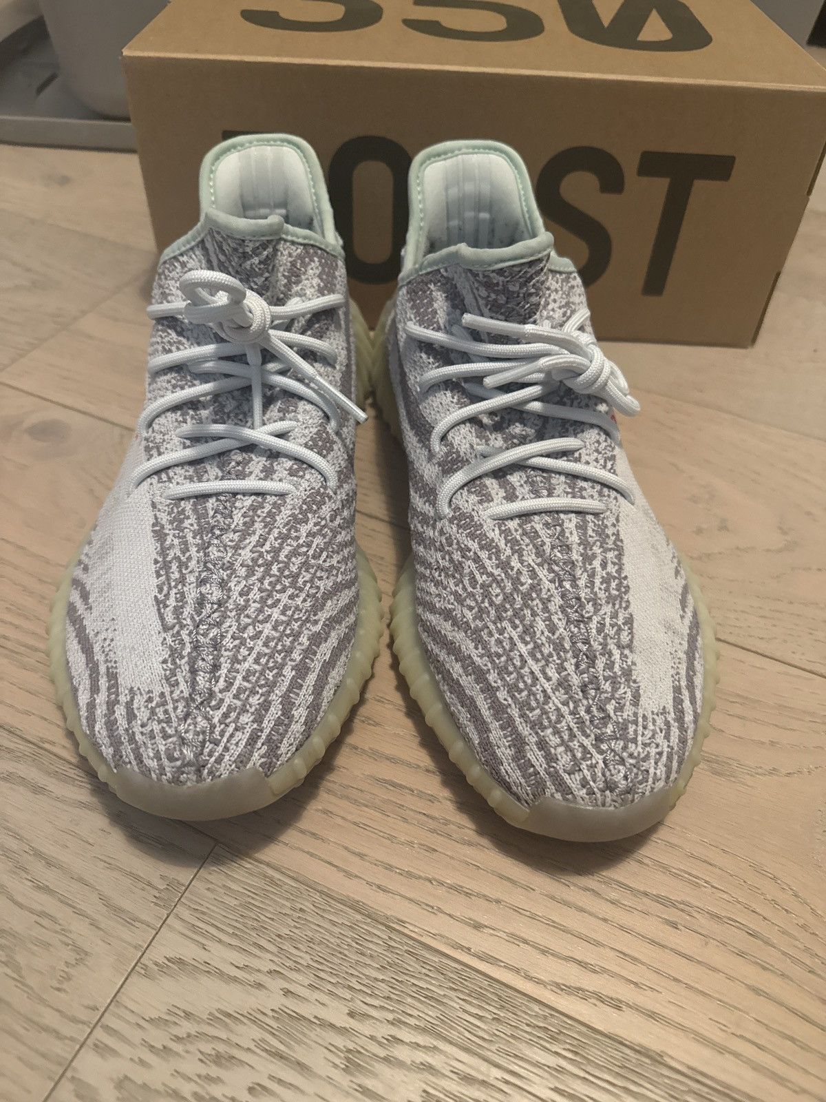 Adidas YEEZY BOOST 350 V2 B37571 Blue Tint Size US 12.5 / EU 45-46 - 3 Thumbnail