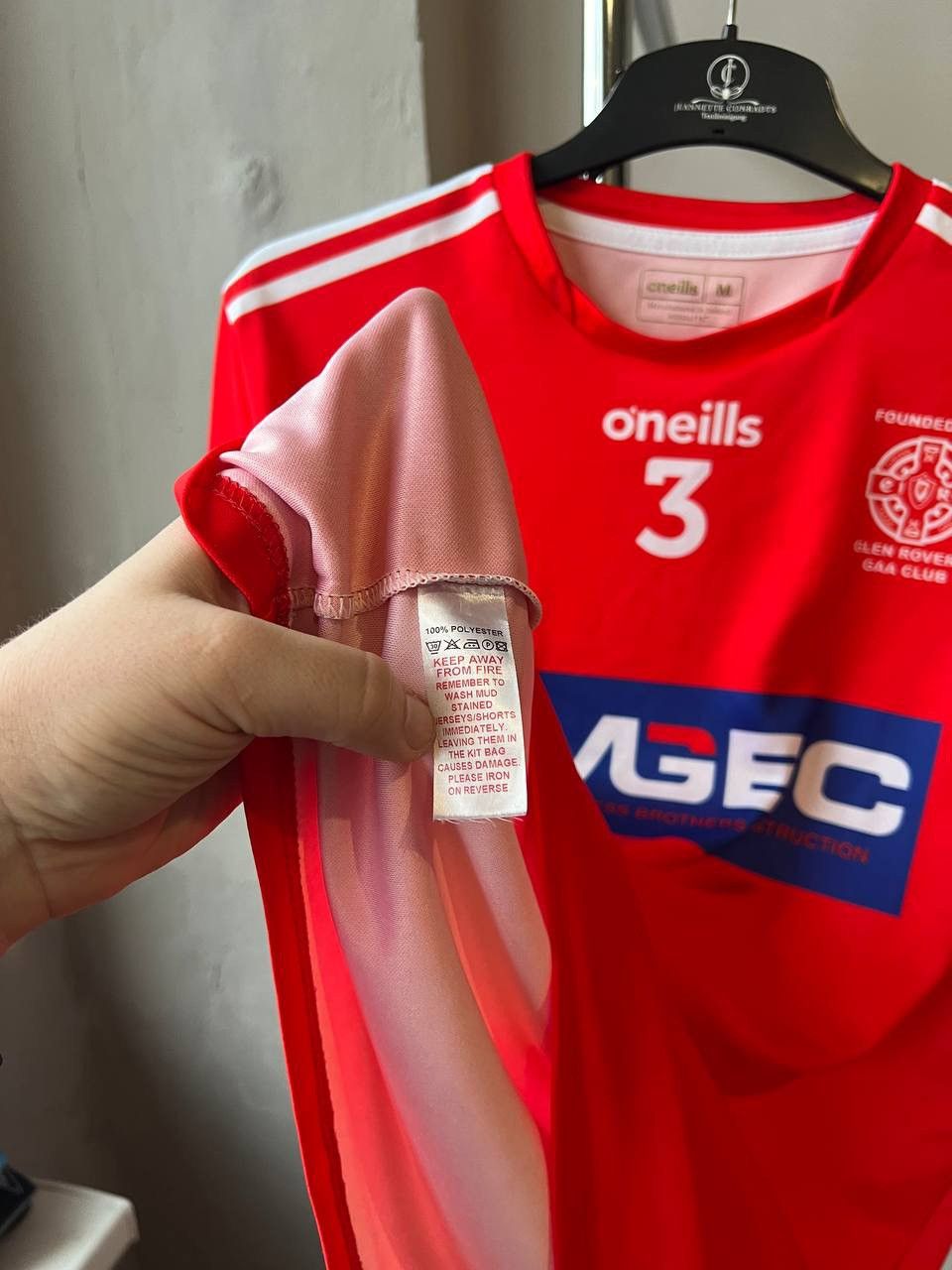 O'Neills 2022/23 GAA GLEN ROVERS #3 MATCH WORN PLAYER ISSUED JERSEY L Size US M / EU 48-50 / 2 - 9 Thumbnail