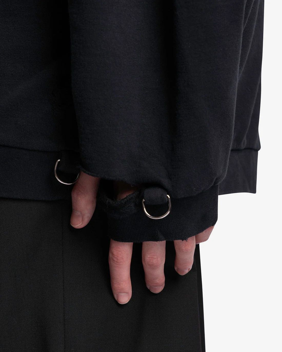 Raf Simons o1mle0924 Washed Big Fit Hoodie in Black Size US XS / EU 42 / 0 - 8 Thumbnail