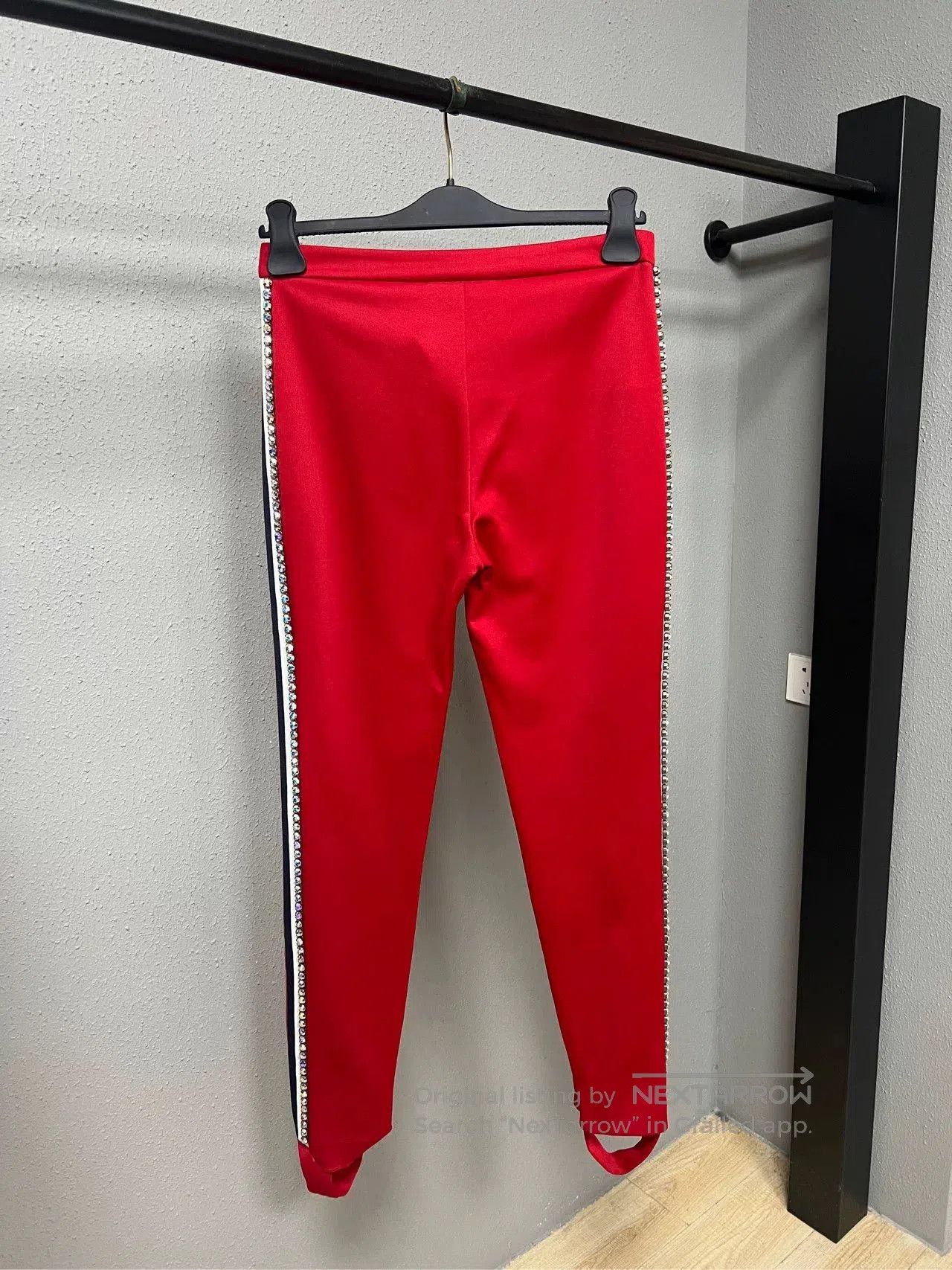 Gucci gucci red rhinestone track pants. Size 23" - 2 Thumbnail