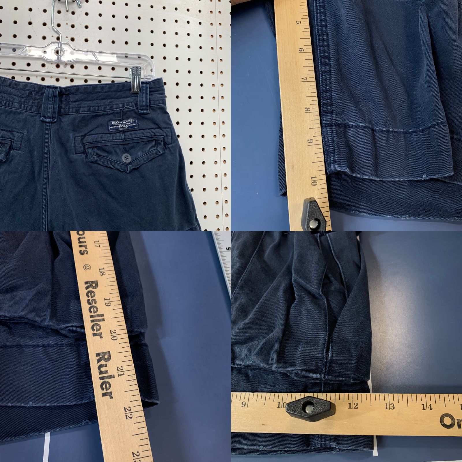 Polo Ralph Lauren VINTAGE Polo Ralph Lauren Cargo Shorts Mens 33x10 Blue Military Utility Pocket Shorts Size US XS / EU 42 / 0 - 8 Thumbnail