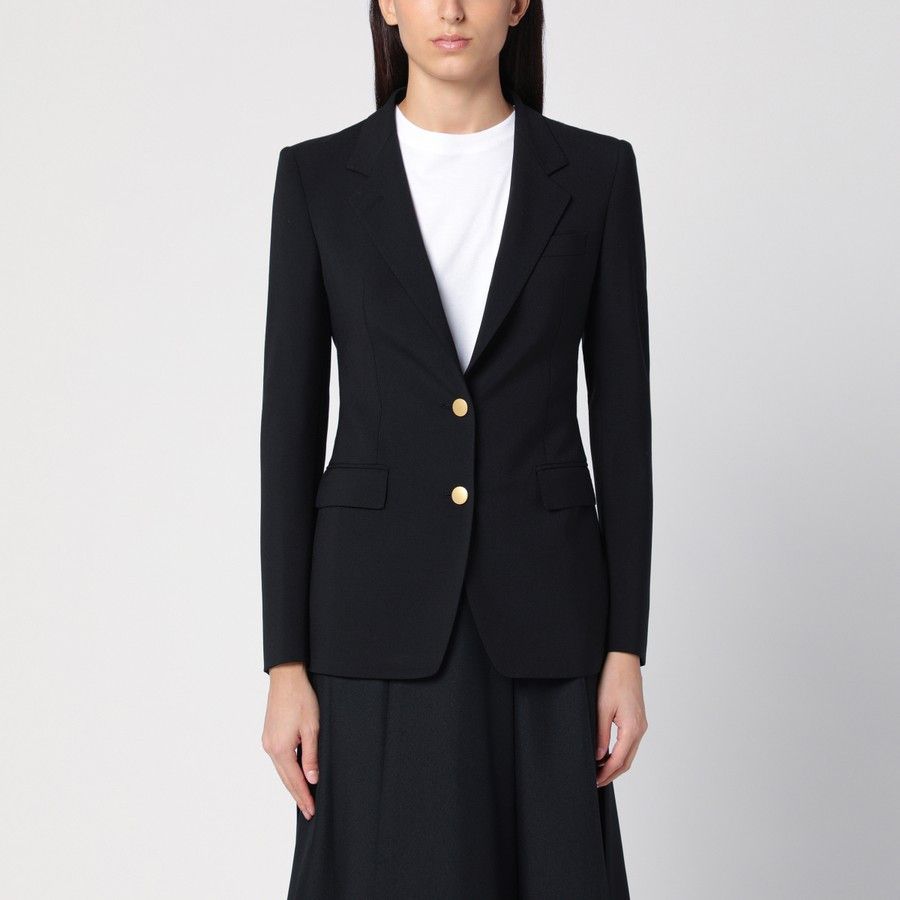 Tagliatore o1d2blof1024 Single-Breasted Jacket In Black Size S / US 4 / IT 40 - 1 Thumbnail