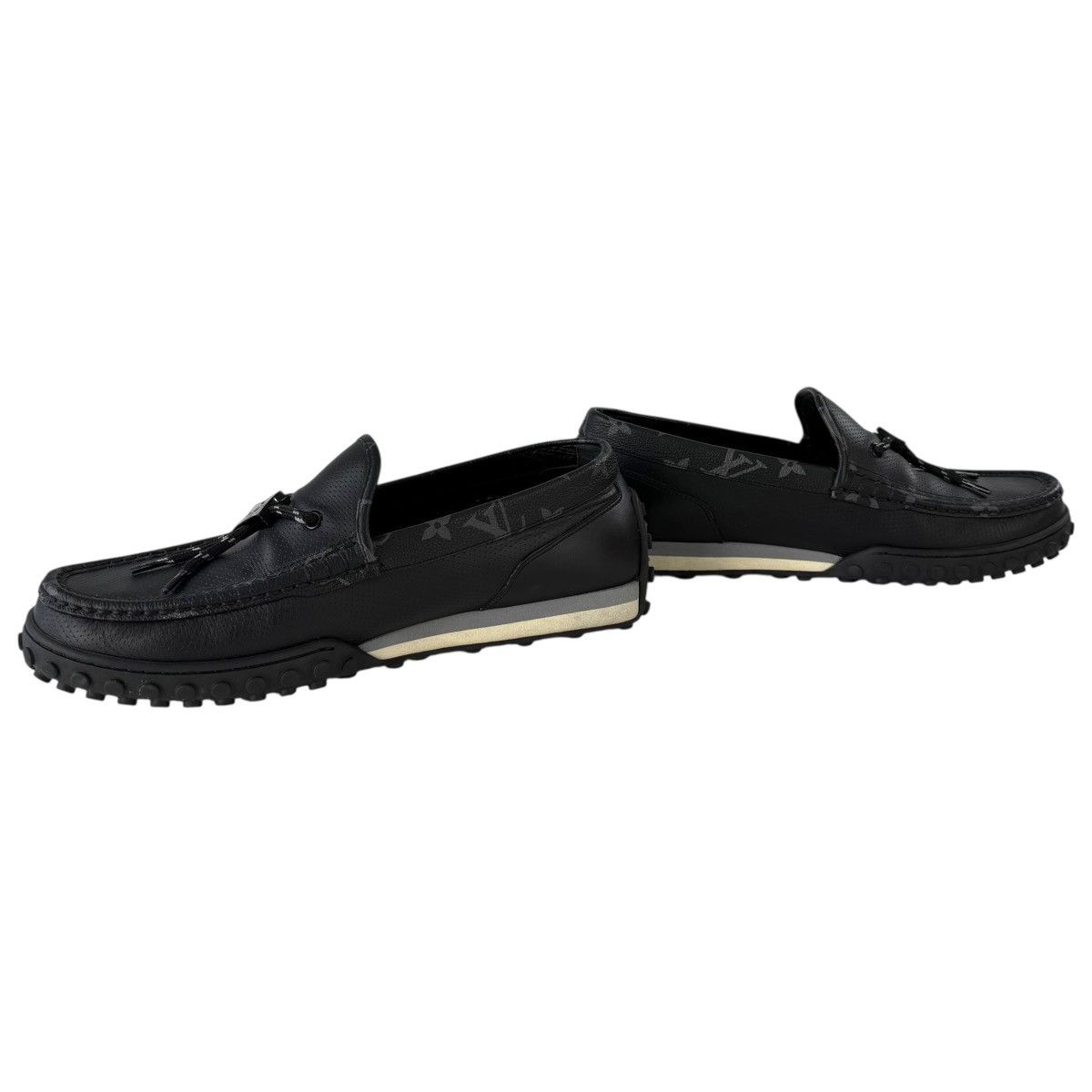 Louis Vuitton Louis Vuitton Monogram Eclipse Racer Mocassin Loafer Size US 7 / EU 40 - 6 Thumbnail