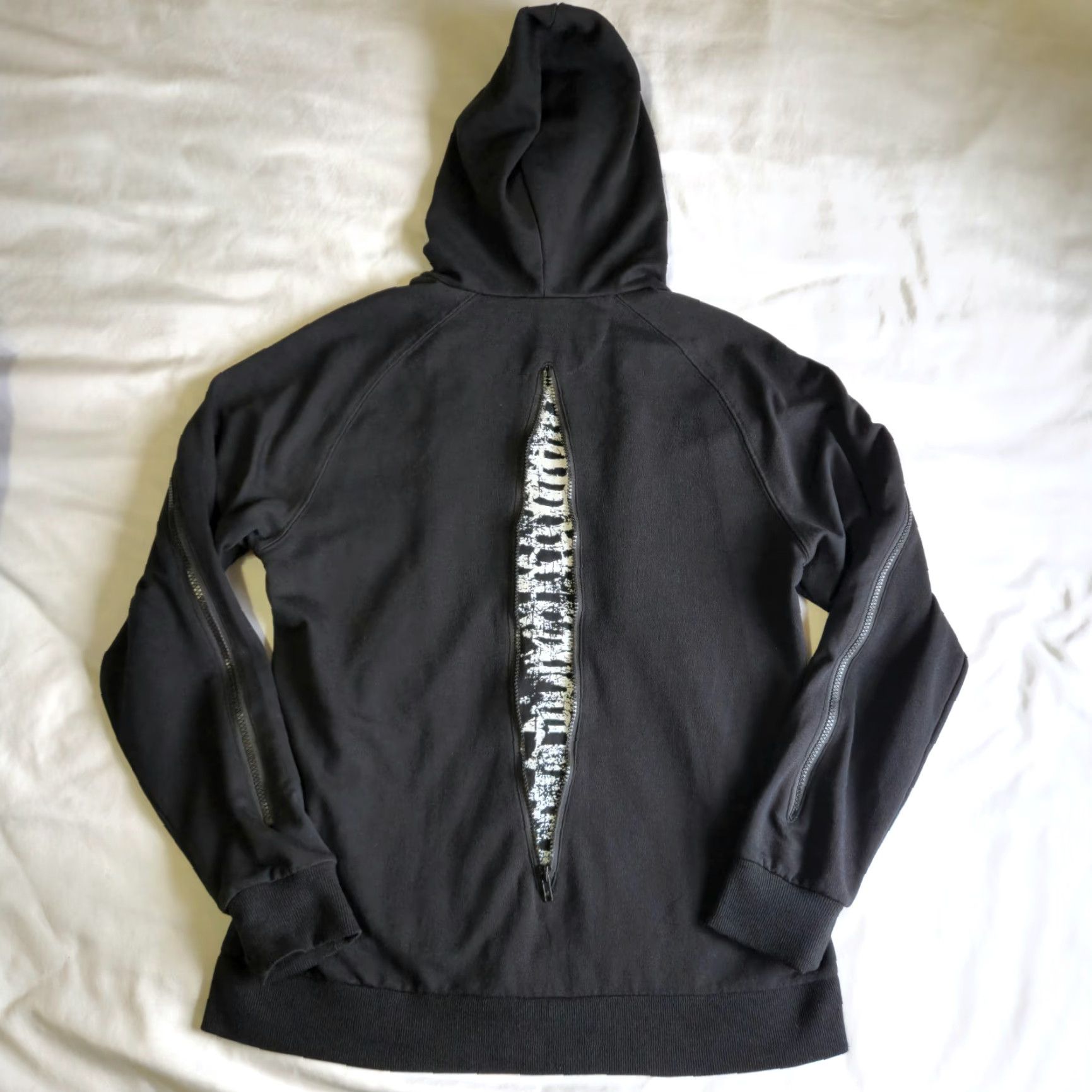 Vintage Rude XXX Black Large Skeleton Skull Death Gothic Grunge Full Zip Hoodie Jacket Mens Size L Size US L / EU 52-54 / 3 - 7 Thumbnail
