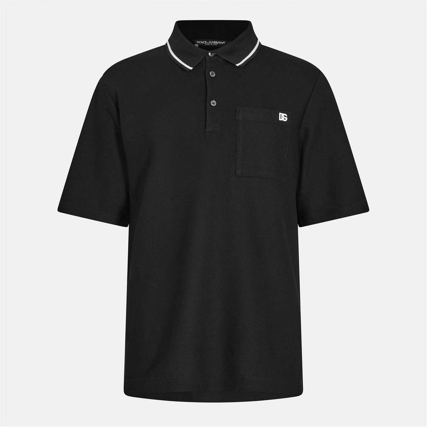 Dolce & Gabbana o1g2r1mq0426 Short Sleeve Polo Shirt in Black Size US XL / EU 56 / 4 - 1 Thumbnail