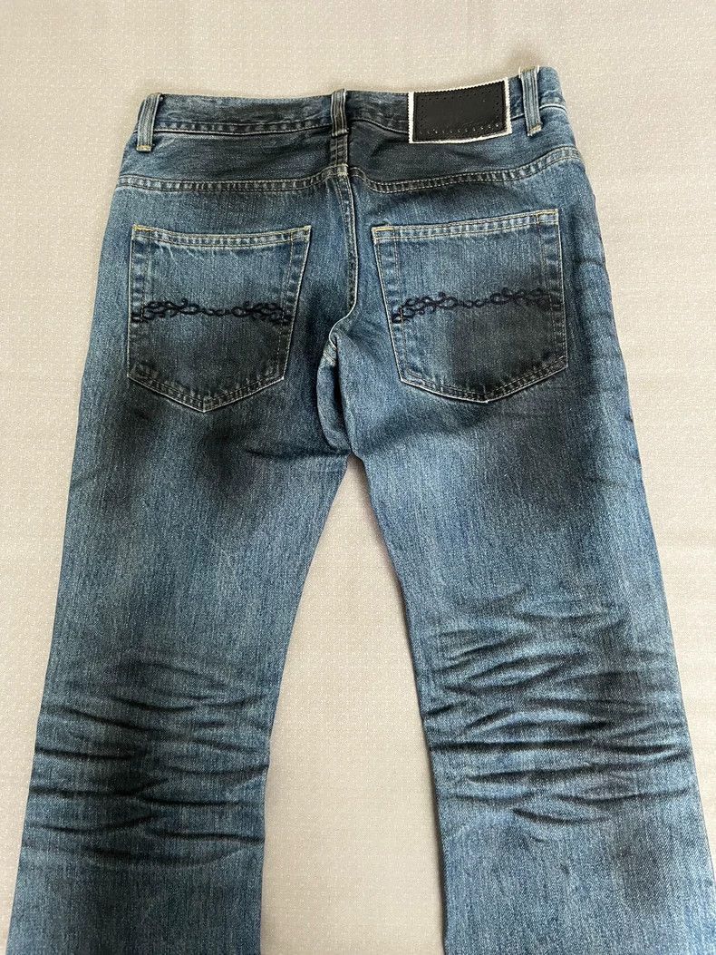 Yohji Yamamoto Vintage Midas Denim Flare Jeans With Unique Wear-2506 Size 29" - 5 Thumbnail
