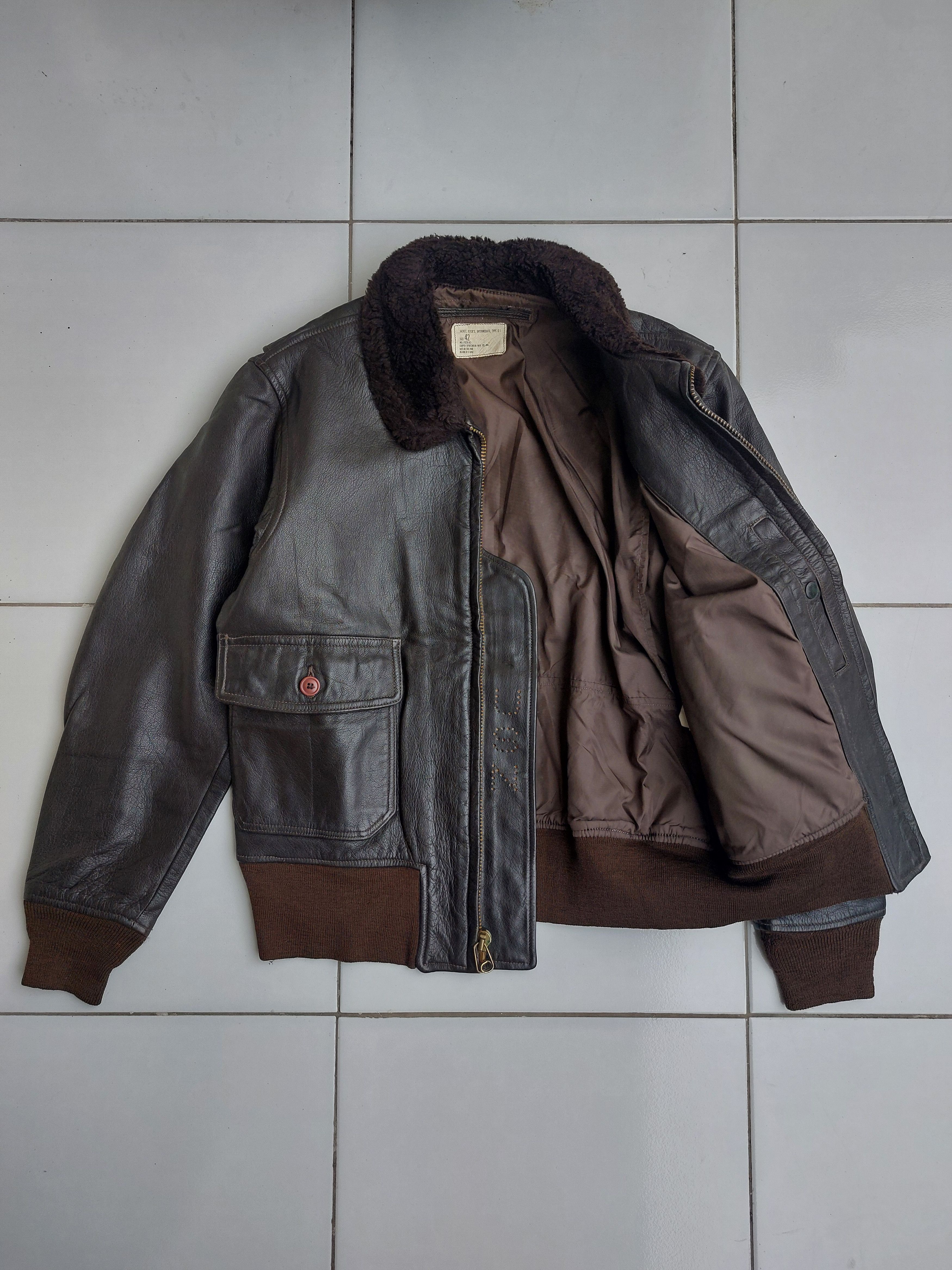 Cooper Sportswear Vintage USN G1 G-1 Leather Jacket Military - www 