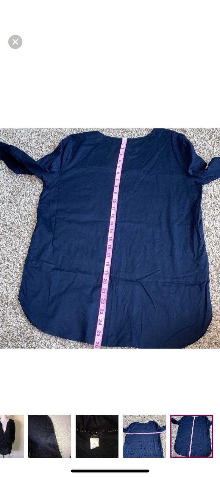 J.Crew J. Crew small navy blue tunic blouse Size S / US 4 / IT 40 - 4 Thumbnail