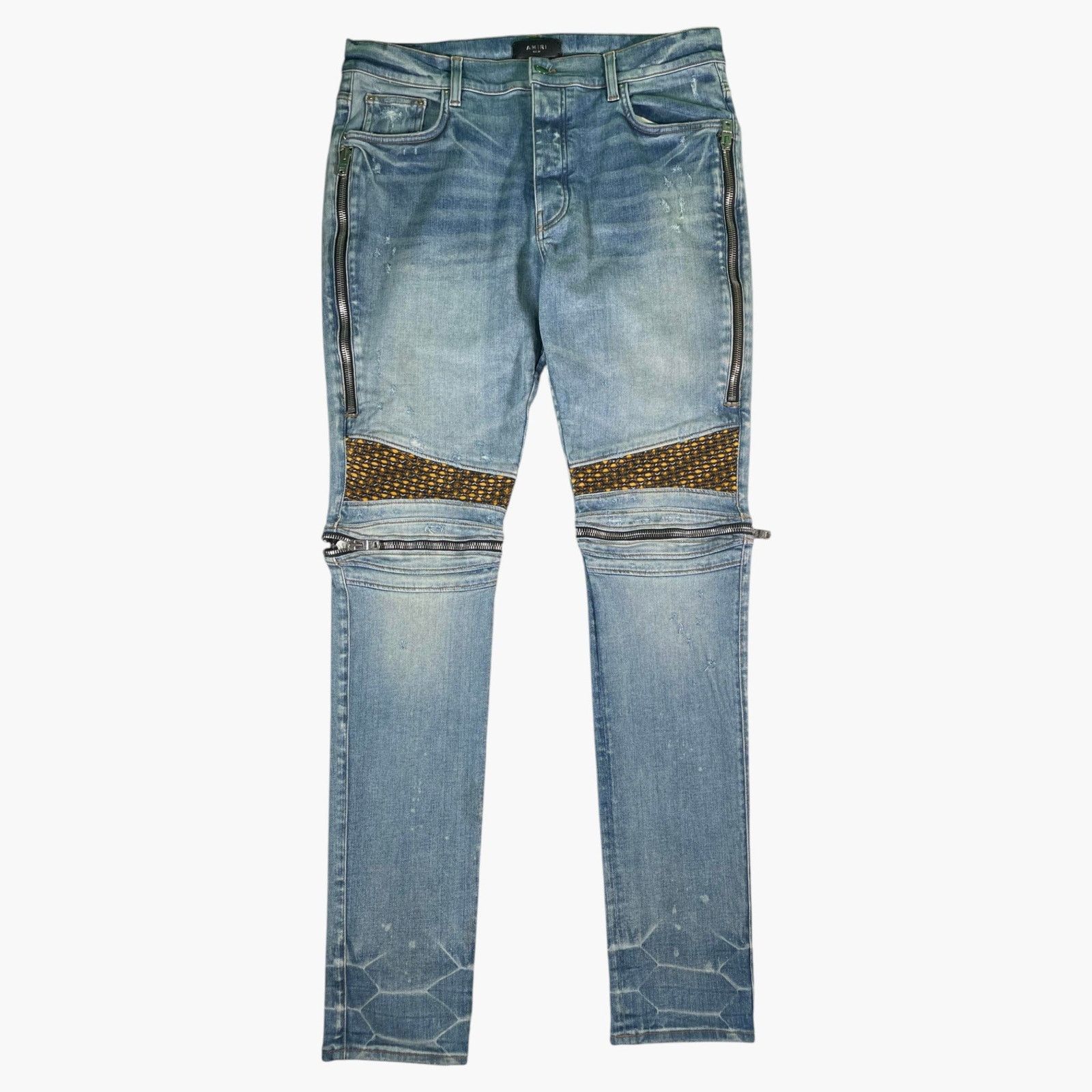 Amiri Amiri Mx2 "Honey Comb" Light Wash Jeans Size US 36 / EU 52 - 1 Thumbnail