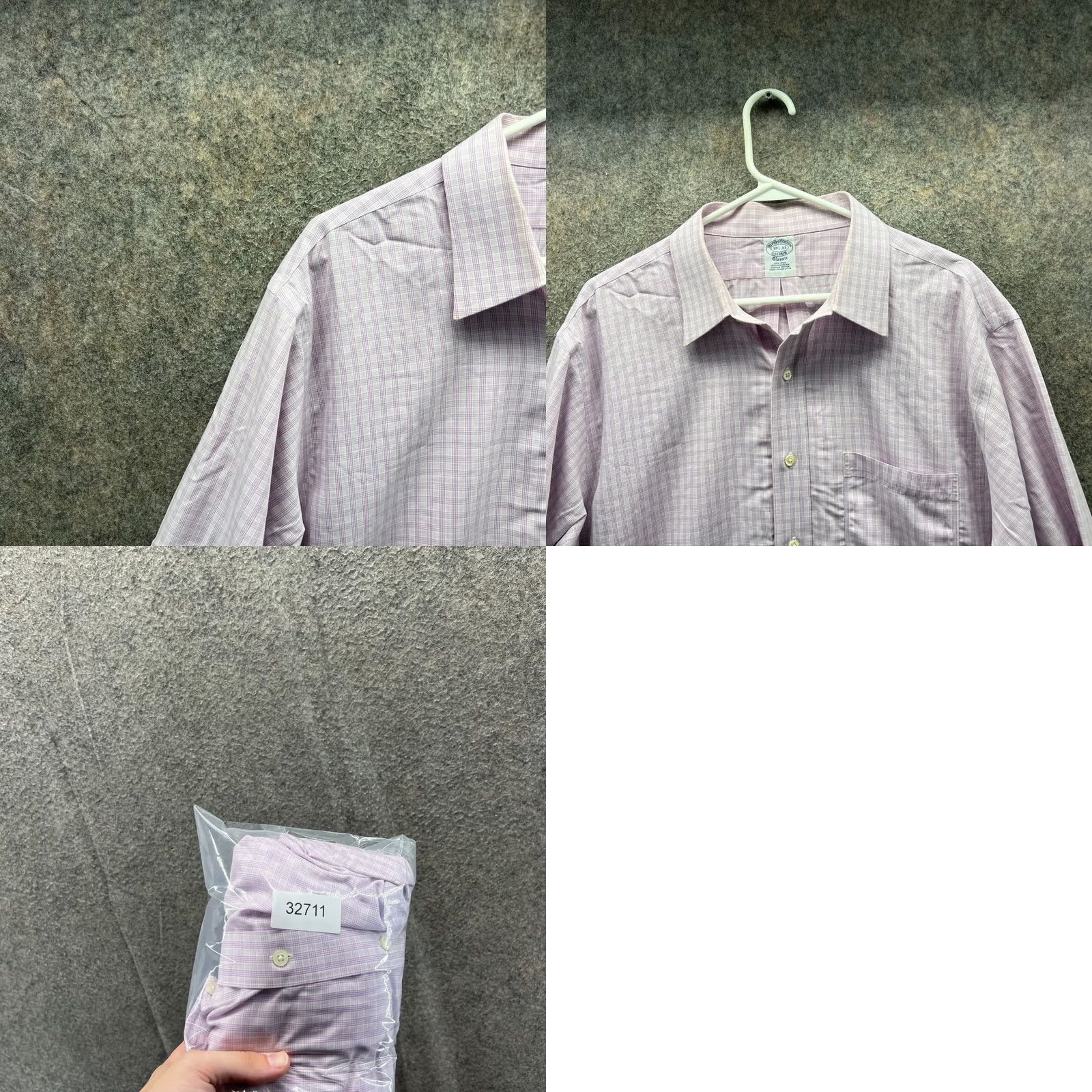 Brooks Brothers VINTAGE? No. Brooks Brothers Shirt Mens 17.5 33 Pink Button-Down Classic Glen Check Preppy Shirt Size US XXL / EU 58 / 5 - 8 Thumbnail