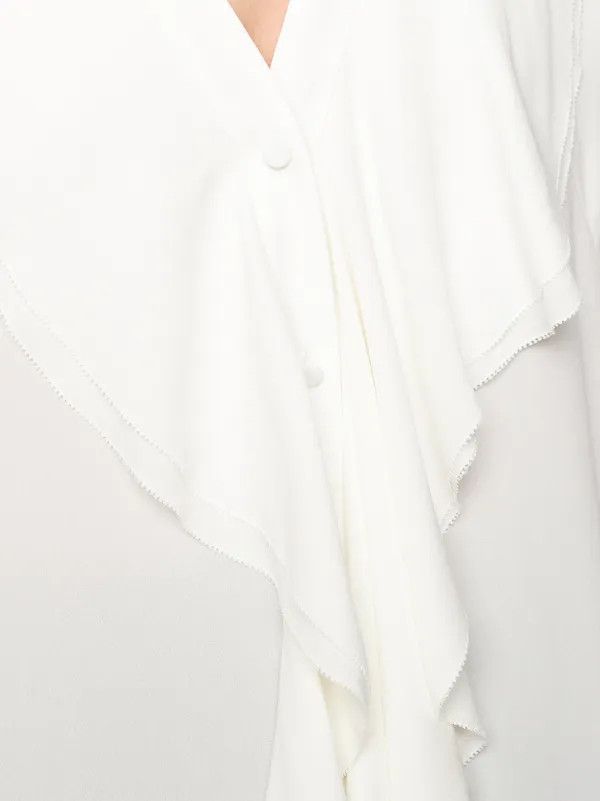 Alexander McQueen o1y0325 Silk Top in White Size M / US 6-8 / IT 42-44 - 5 Thumbnail