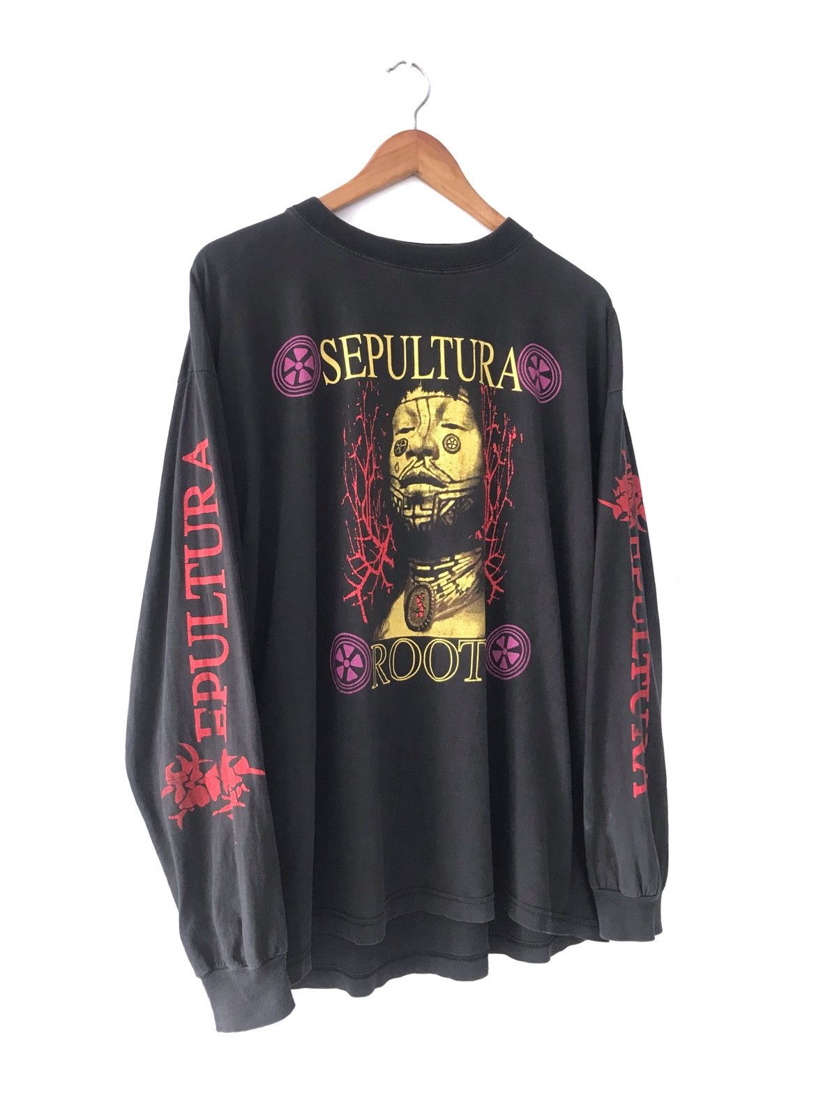 Band Tees × Vintage Sepultura 90’s Roots LS Size US XL / EU 56 / 4 - 2 Thumbnail