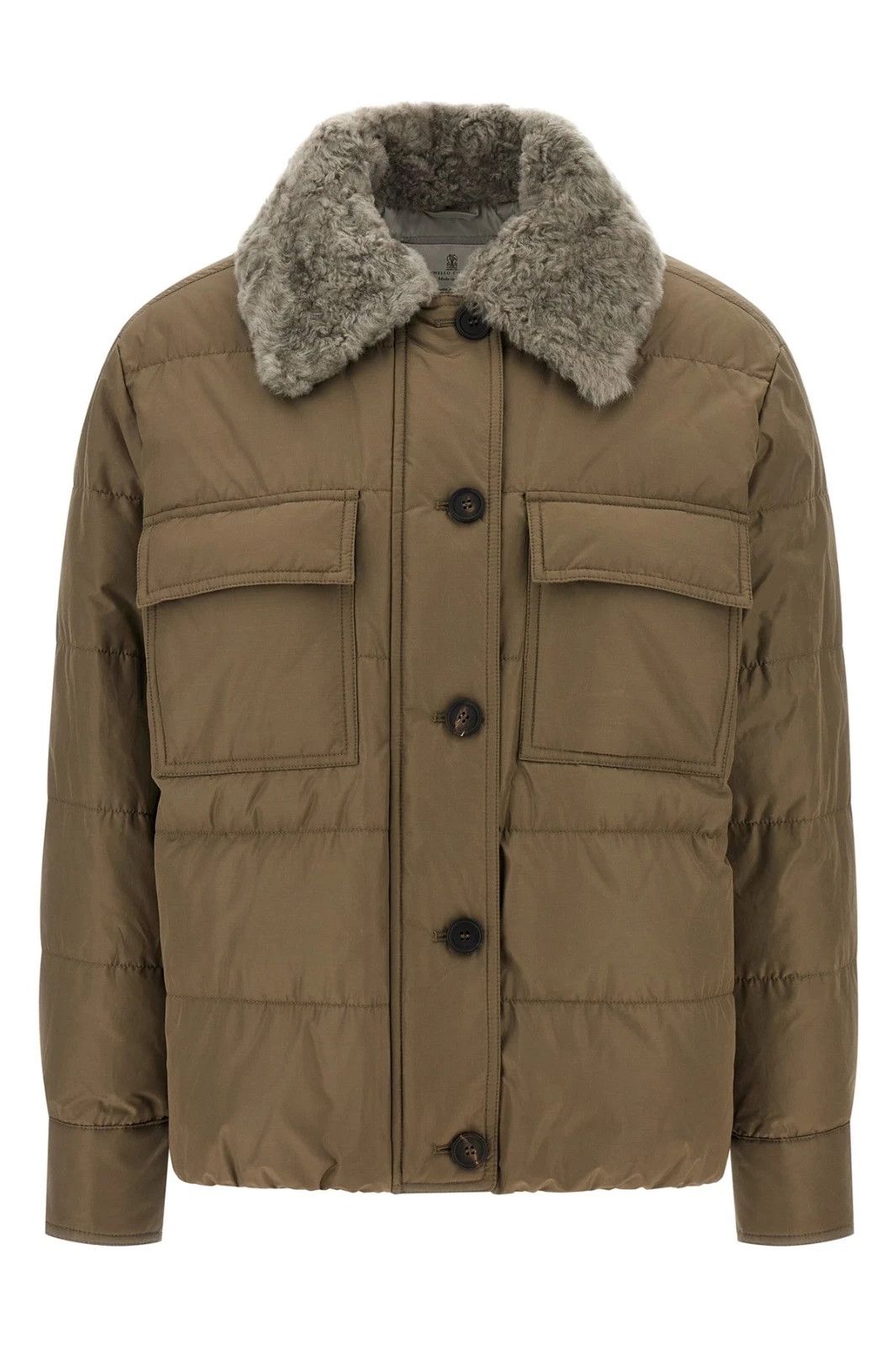 Brunello Cucinelli BRUNELLO CUCINELLI Brown Shearling Down Jkt New/Auth Size M / US 6-8 / IT 42-44 - 1 Thumbnail