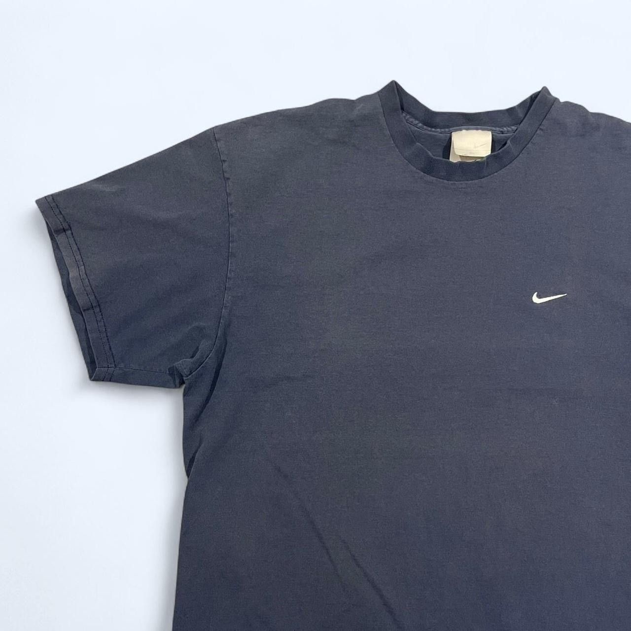 Nike × Vintage Vintage Y2K Navy Nike Swoosh T-Shirt Size US XL / EU 56 / 4 - 2 Thumbnail