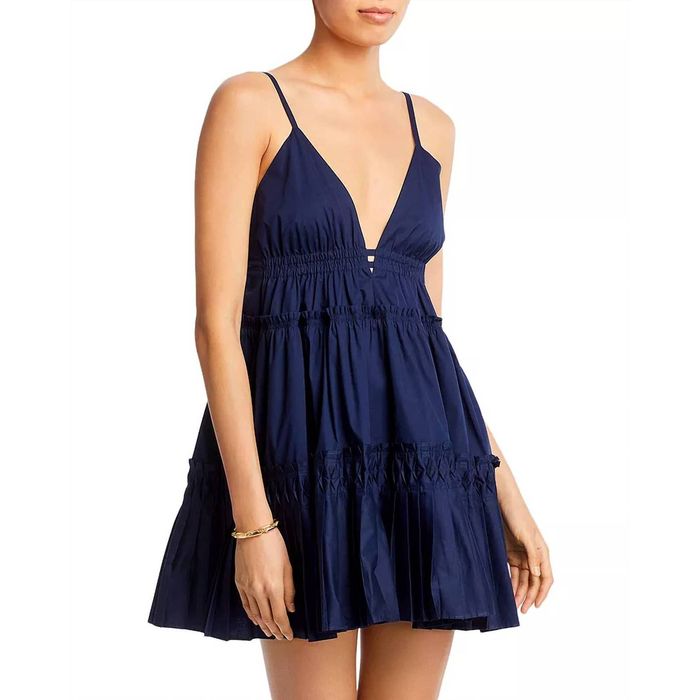 Ramy Brook Katrina Tiered Mini Dress In Navy | Grailed