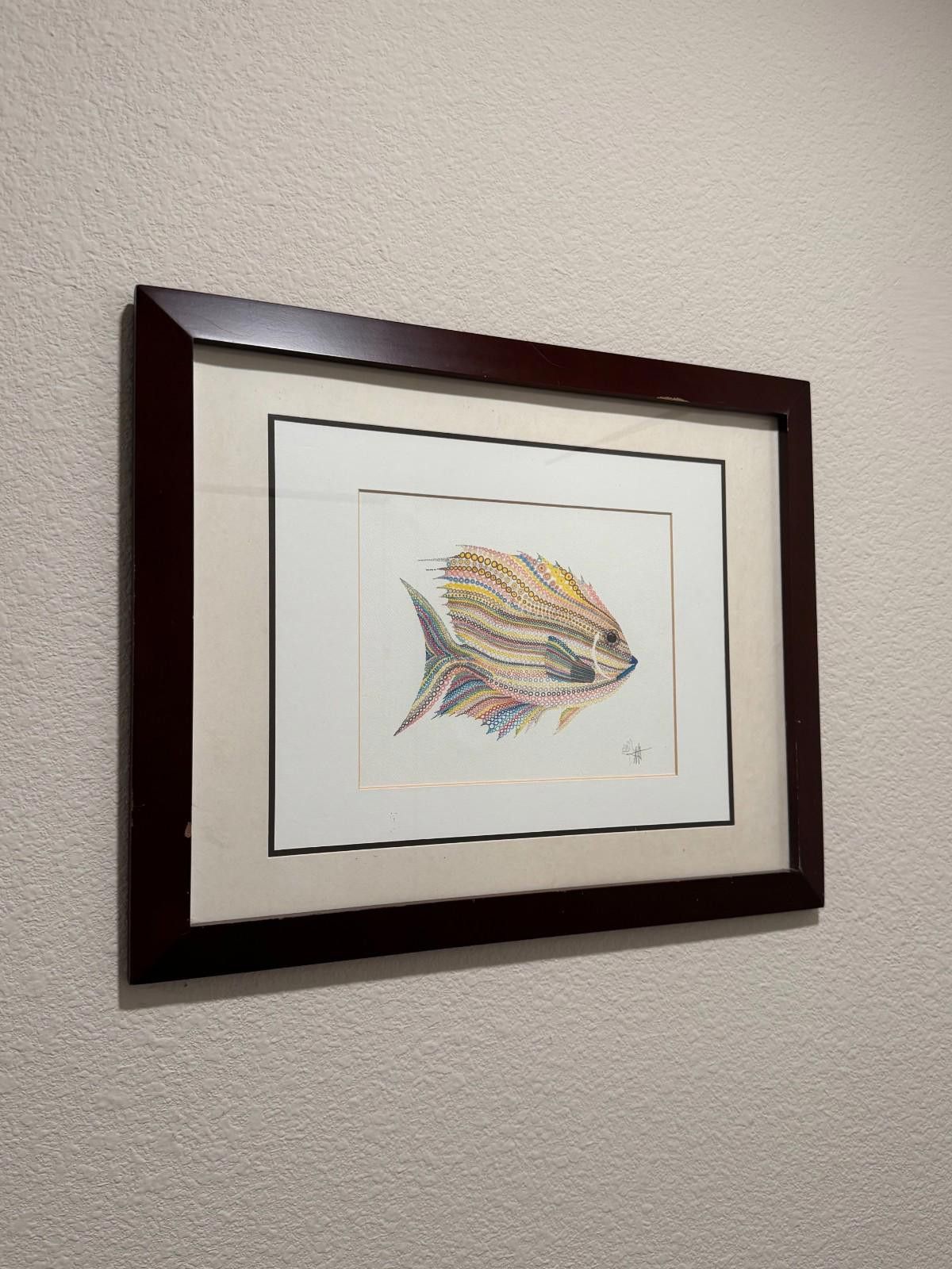 Other Scott Wright La Jolla Artist Framed Lionfish Watercolor Artw Size ONE SIZE - 4 Thumbnail