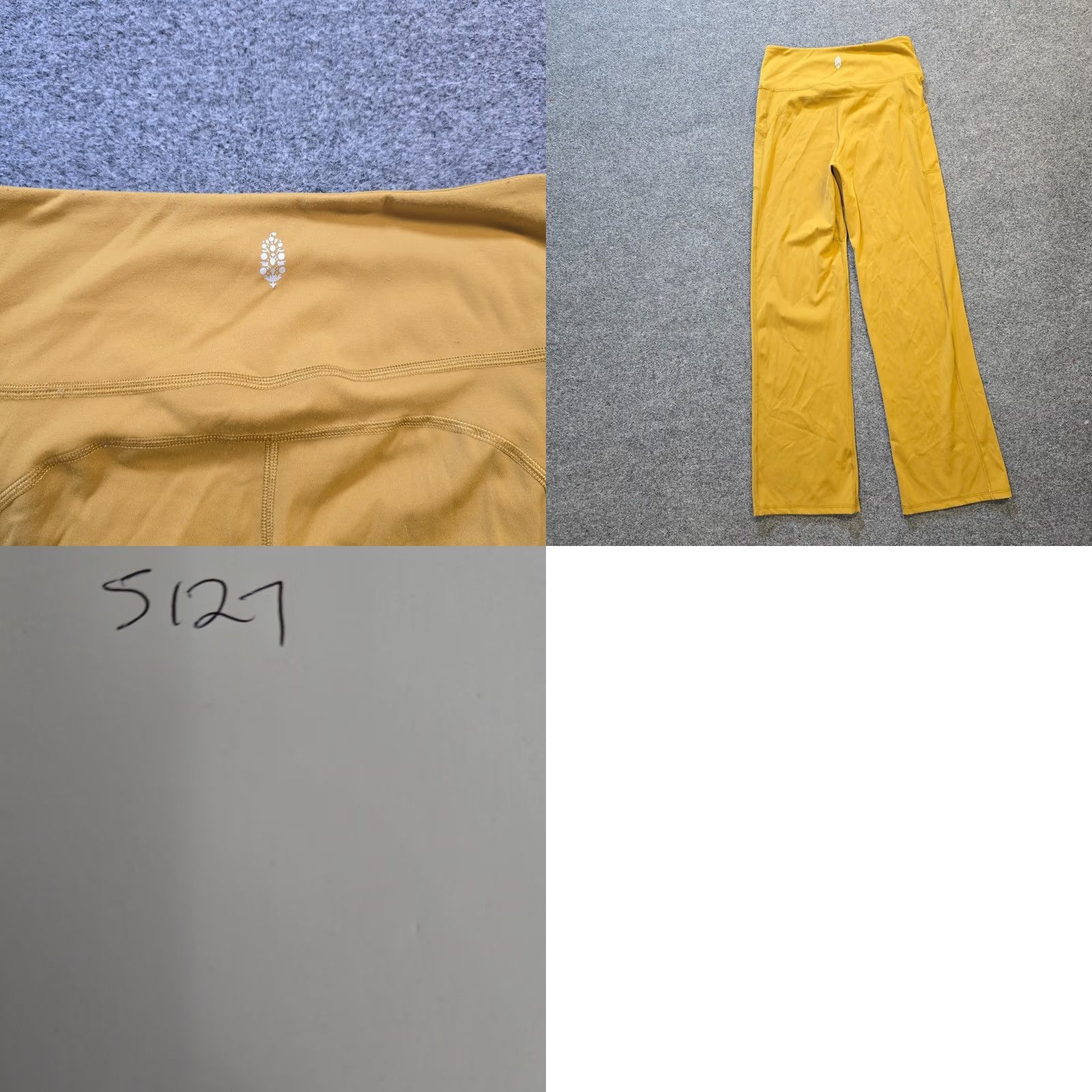 Free People Free People Pants Womens Size Small Yellow Yoga Flare Stretch Athleisure Sweatpants Regular Inseam 29in Ladies Gown? Size 28" / US 6 / IT 42 - 8 Thumbnail