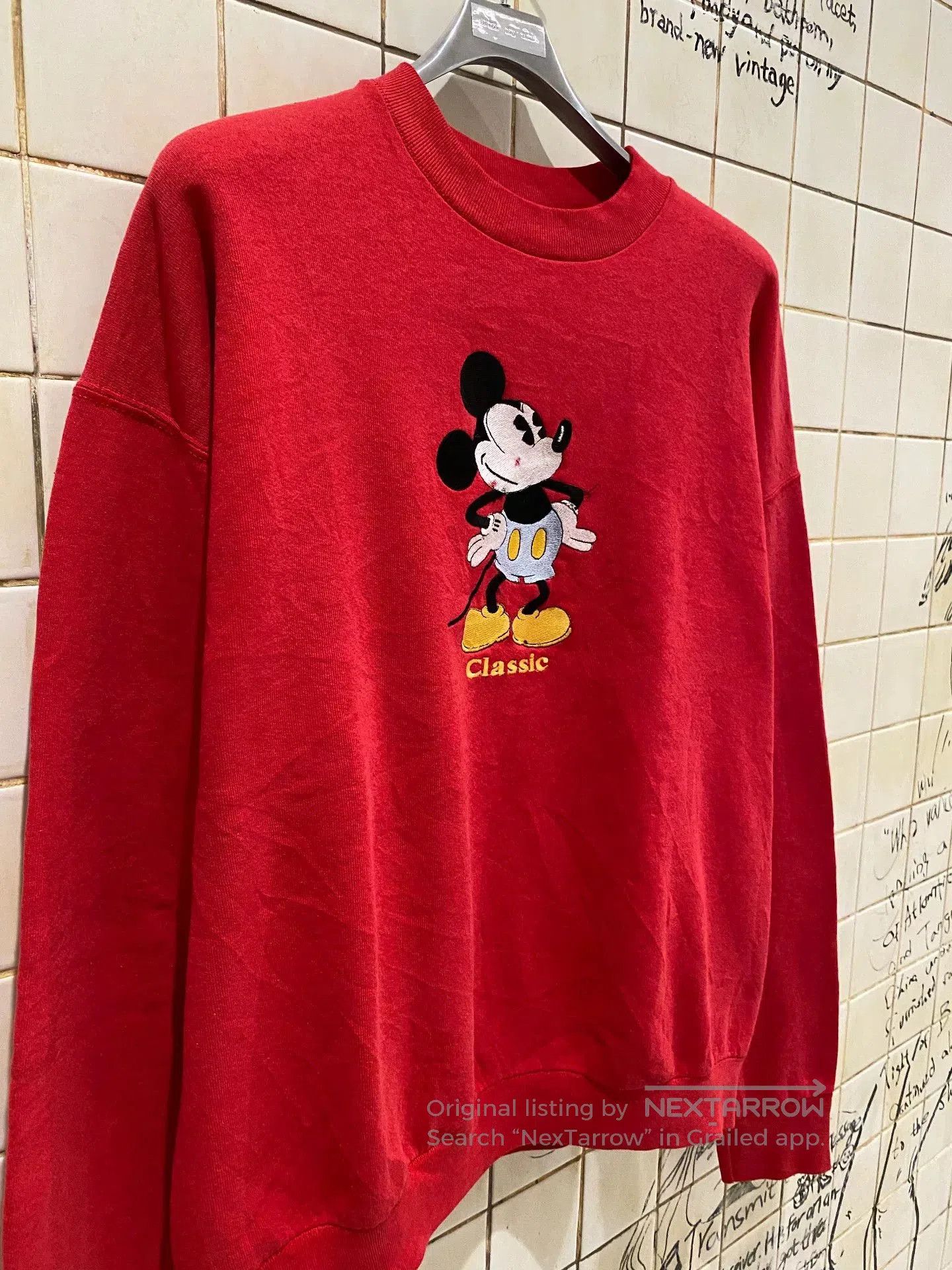 Mickey & Co. Vintage Mickey Mouse Embroidered Sweatshirt. Size US M / EU 48-50 / 2 - 3 Thumbnail