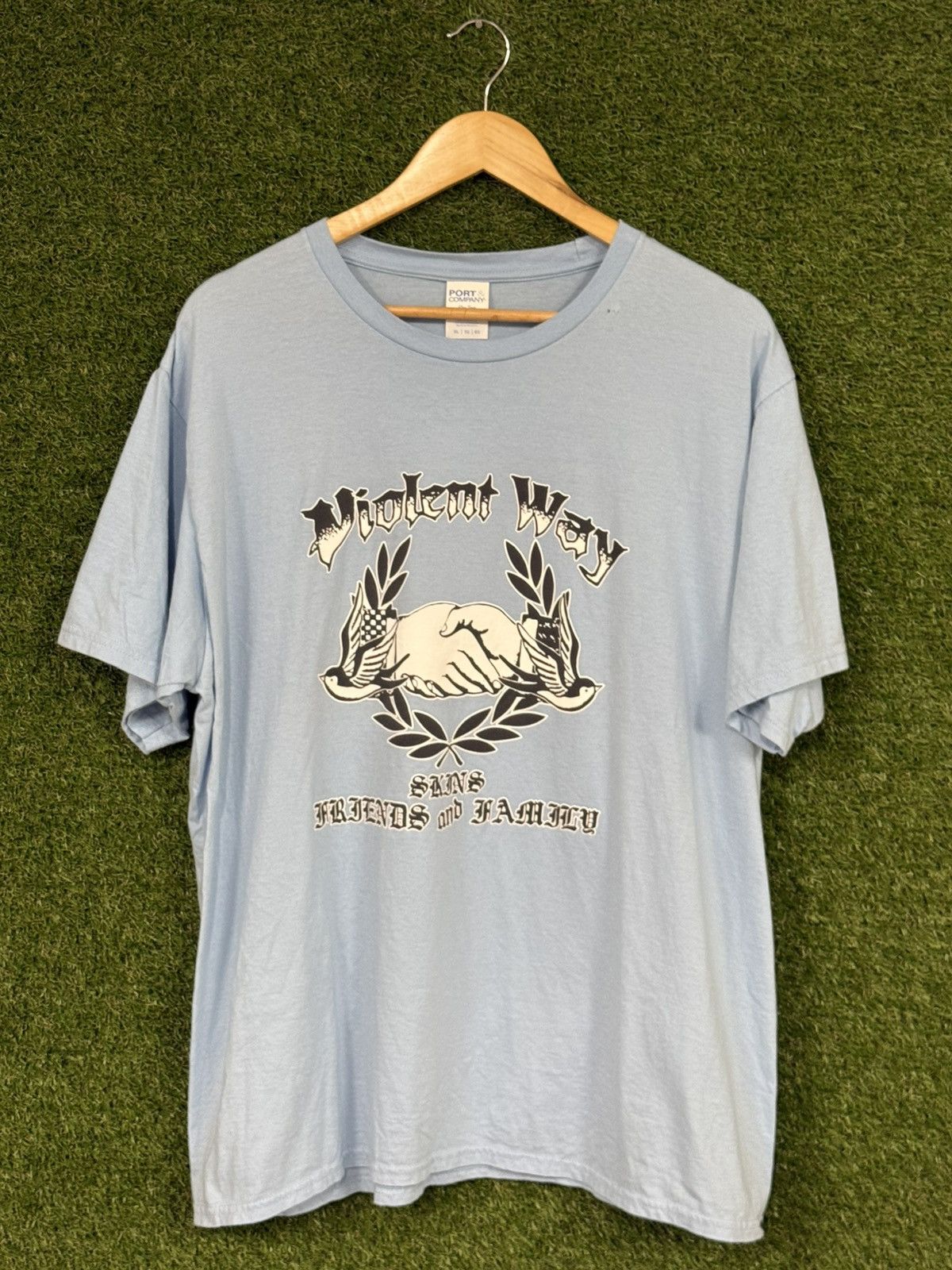 Vintage Violent Way Hardcore Band Merch Blue Logo Metal Tee XL Size US XL / EU 56 / 4 - 1 Thumbnail
