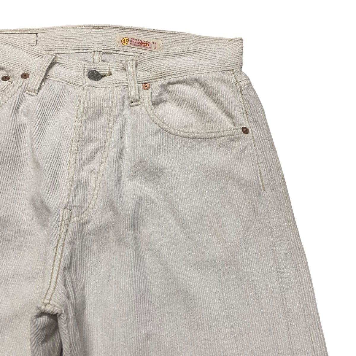 45rpm Vintage 45rpm White Corduroy Pants Size US 29 - 1 Thumbnail