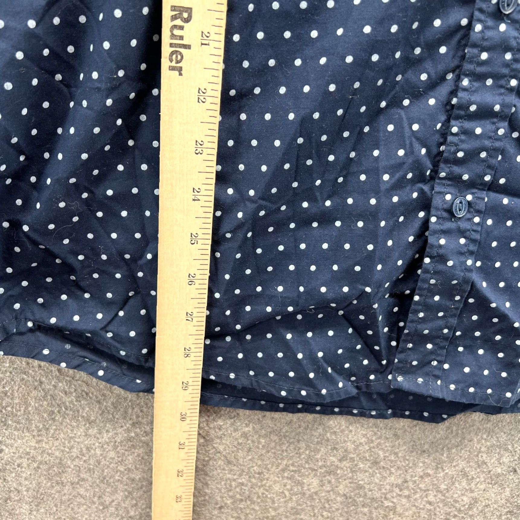 Levi's VINTAGE Levi's Shirt Mens Large Blue Button-Down Polka Dots Preppy Short Sleeve Strauss Size US L / EU 52-54 / 3 - 5 Thumbnail