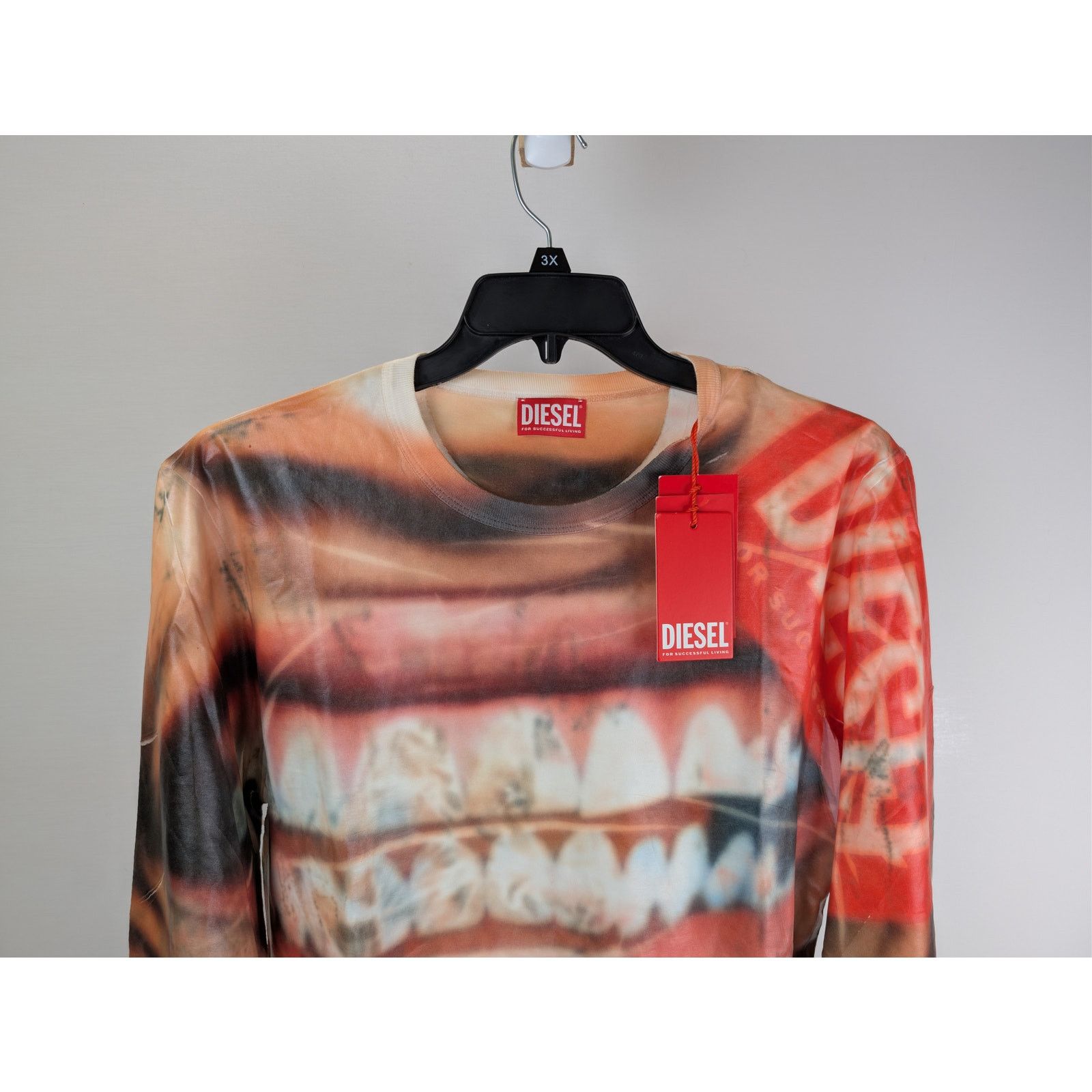 Diesel o1rshd1 T-NIBE-LS Mens Multicolor T-shirt in Multicolor Size US L / EU 52-54 / 3 - 3 Thumbnail