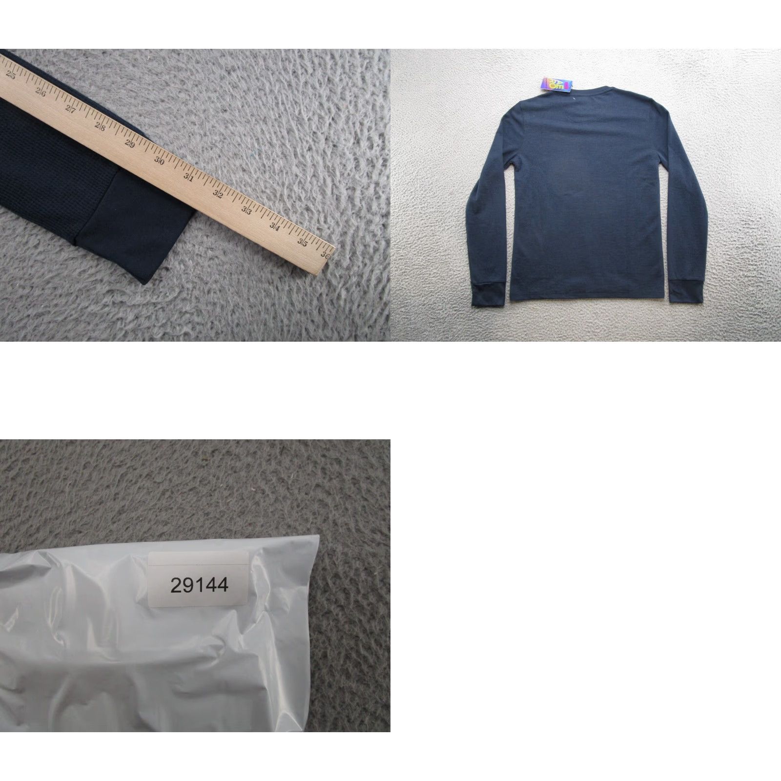 Aeropostale Aeropostale Mens Blue Wool Thermal Undershirt Knit Crew Neck T-Shirt Sleepwear Size S New Size US S / EU 44-46 / 1 - 8 Thumbnail