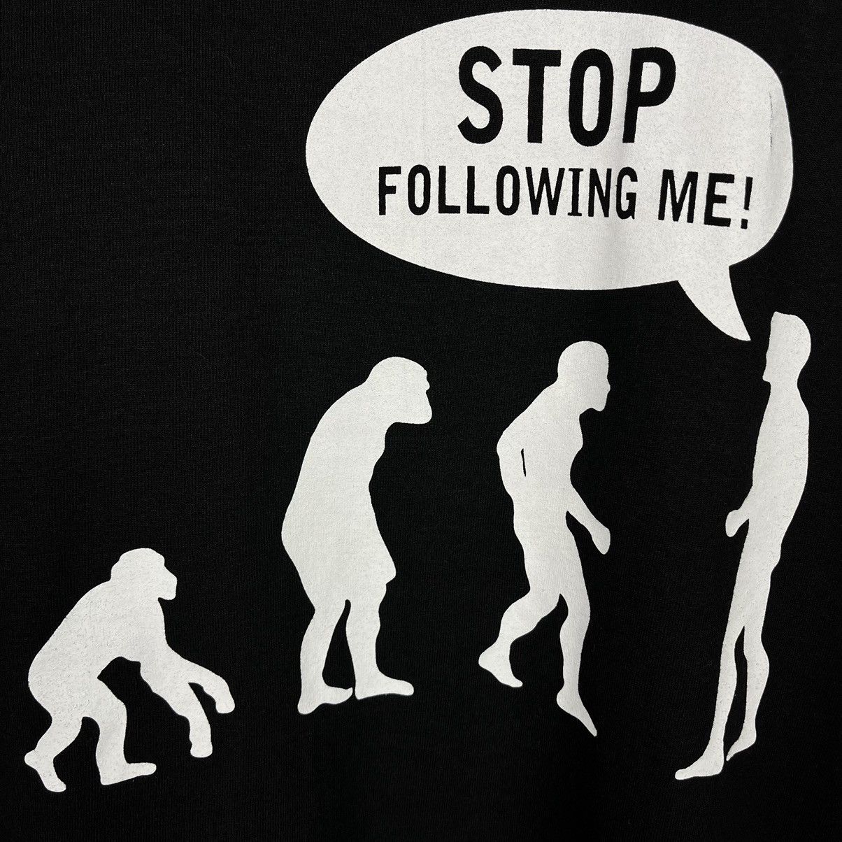 Vintage Vintage Human evolution y2k “stop following me” tee 90’s Size US XL / EU 56 / 4 - 3 Thumbnail