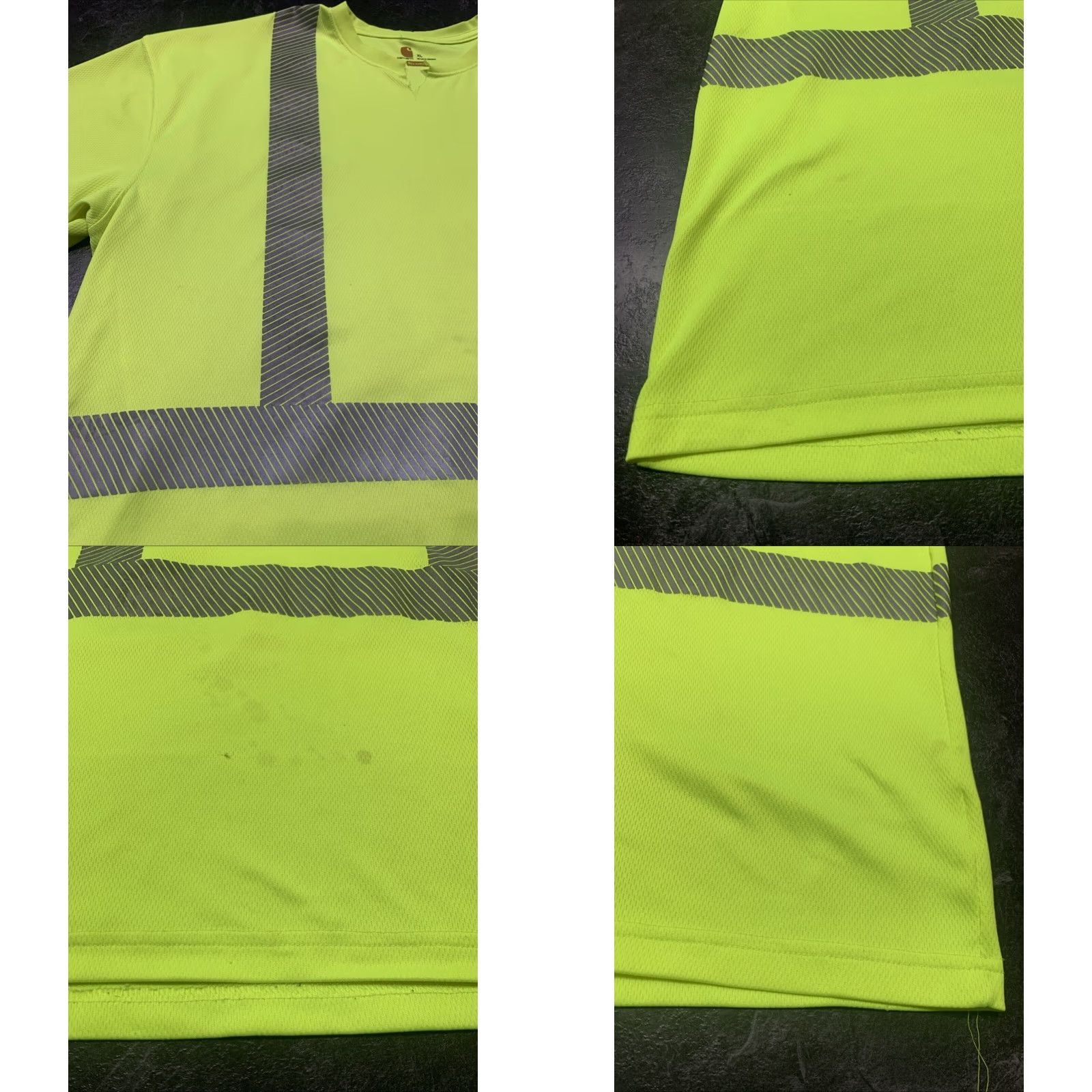 Carhartt VINTAGE Carhartt Mens XL T-Shirt Short Sleeve Crew Neck Emergency Reflective Work Shirt Yellow Size US XL / EU 56 / 4 - 8 Thumbnail