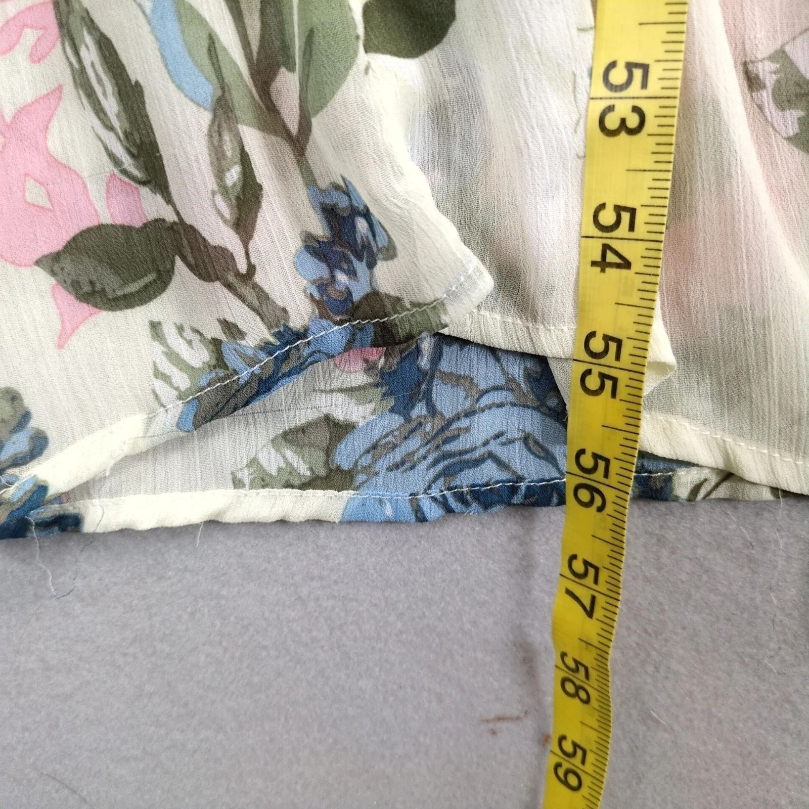 Other Papaya Floral Halter Maxi Dress Sz M Blouson Sheer Lined Size M / US 6-8 / IT 42-44 - 8 Thumbnail