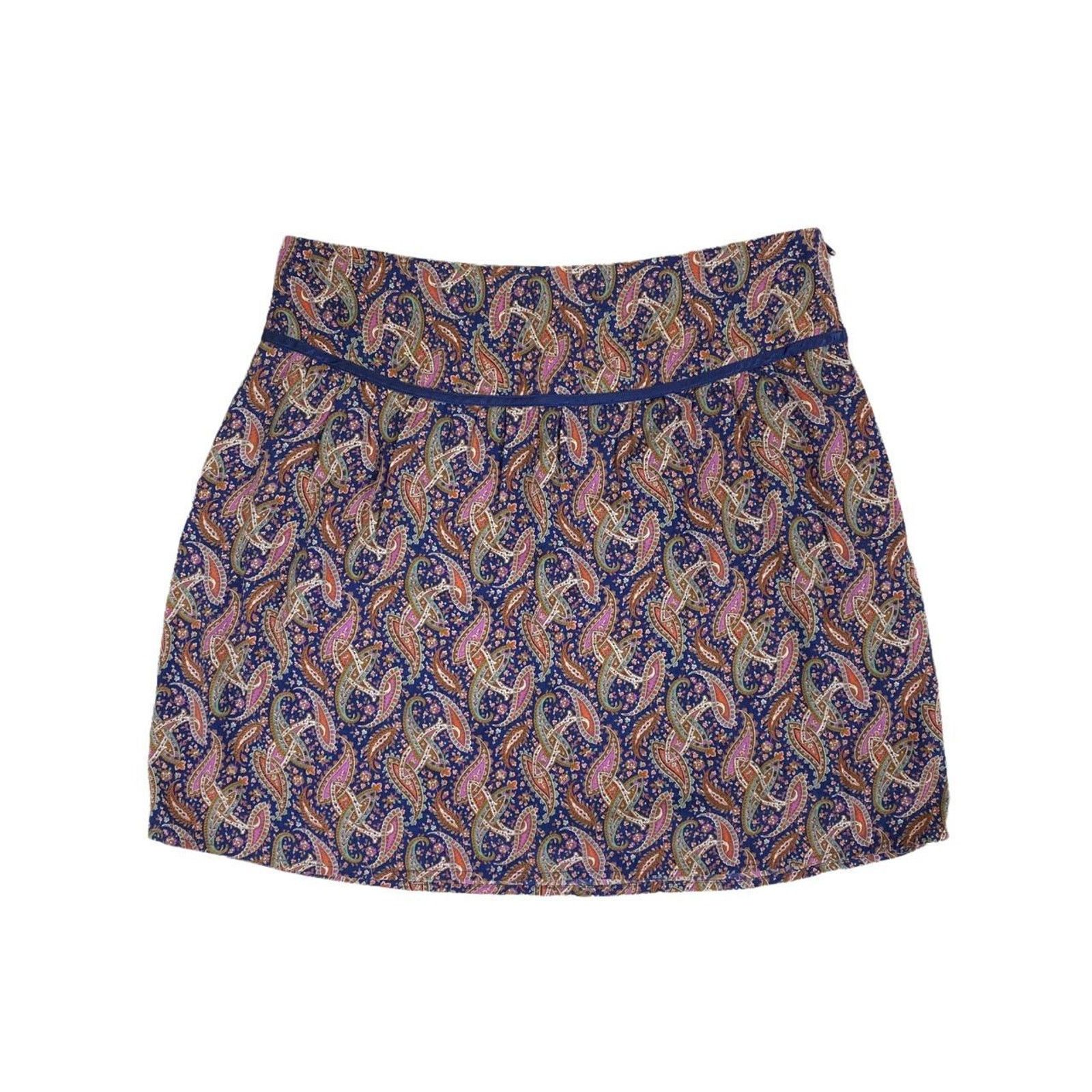 Other NAF NAF Floral Paisley Print Boho Mini Skirt UK Size 8 Size 27" / US 4 / IT 40 - 1 Thumbnail