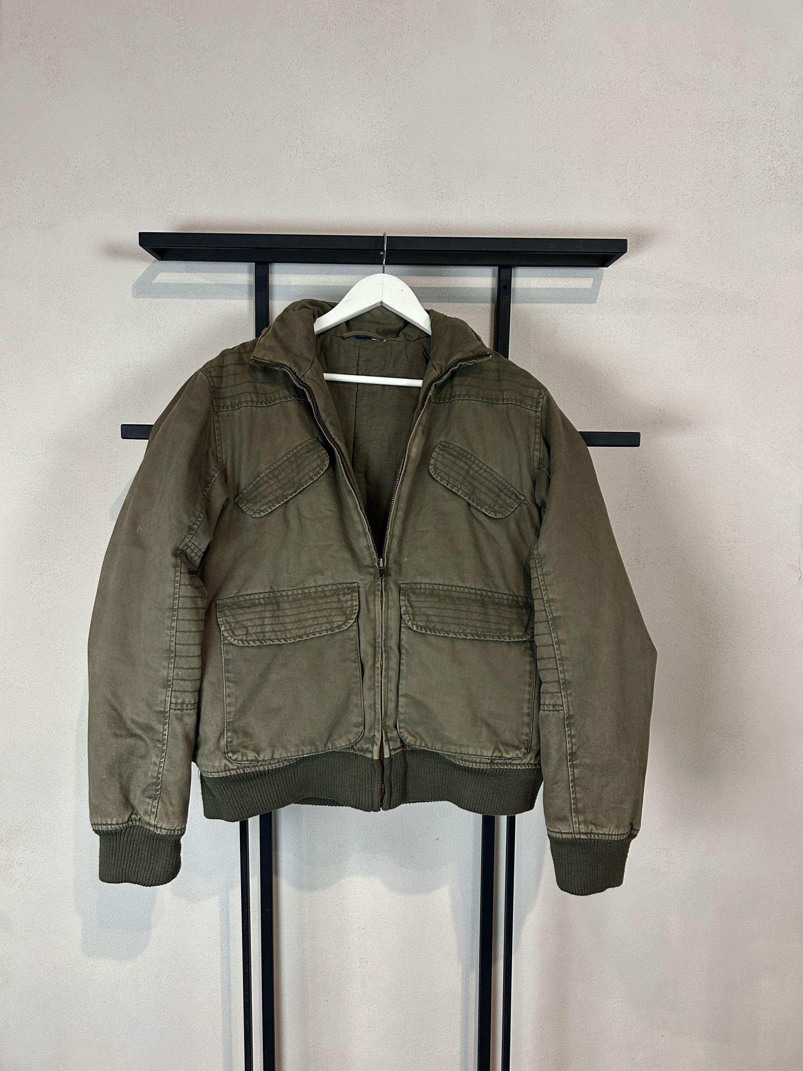 Japanese Brand VTG Olive Military Jacket Cropped Utility Y2K Minimal Fit Size US L / EU 52-54 / 3 - 4 Thumbnail