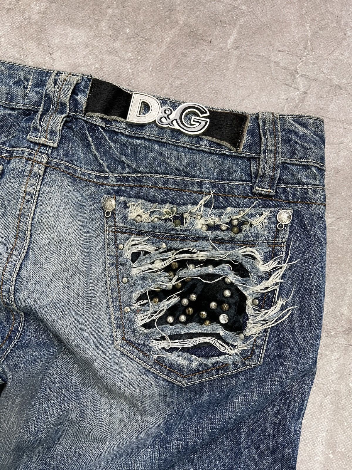 Dolce & Gabbana Dolce Gabbana flared distressed jeans y2k hype tornado mart Size US 33 - 13 Thumbnail