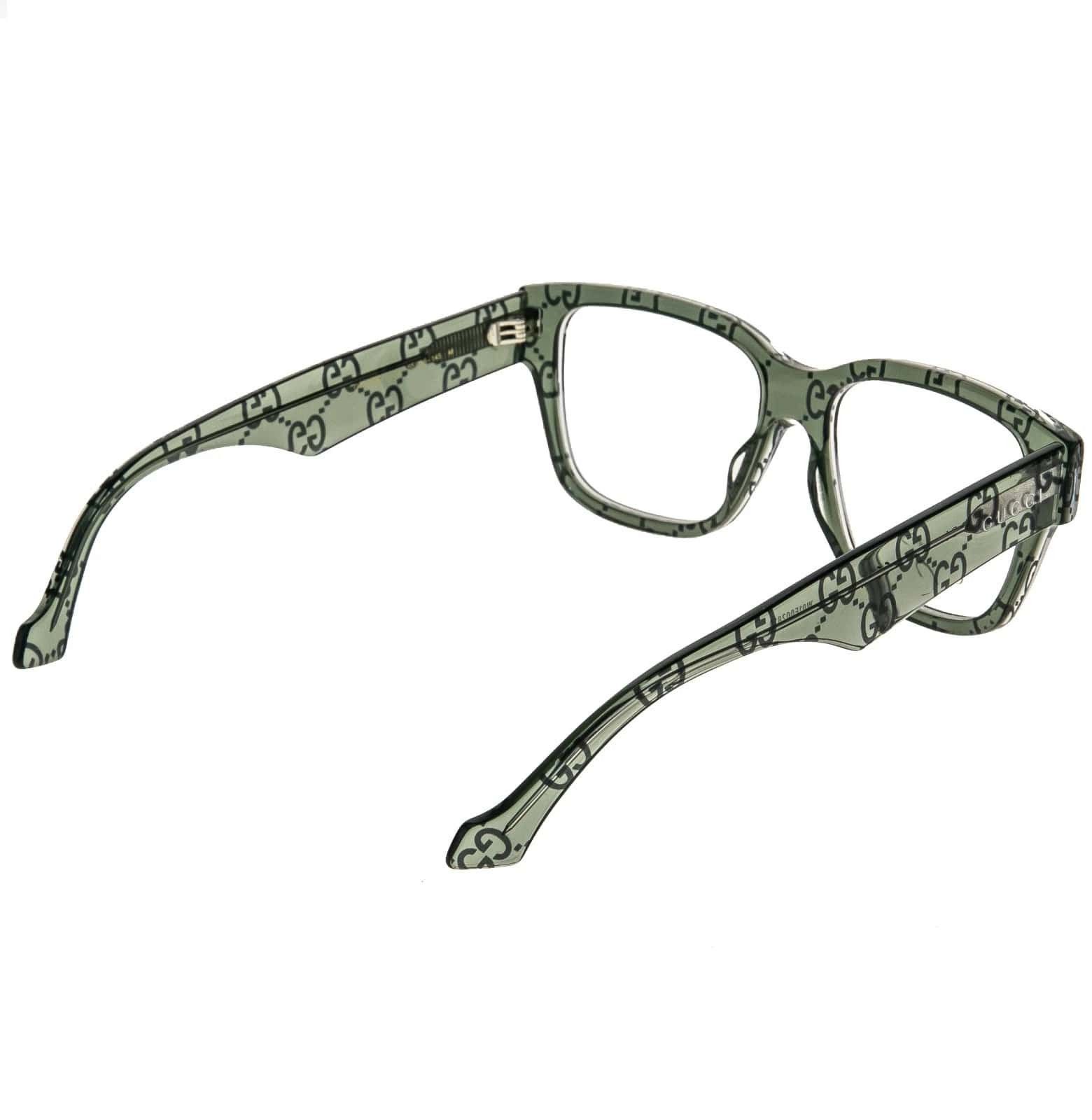 Gucci GUCCI GG1428O 1428 Crystal Green Print Eyeglasses 012 Size ONE SIZE - 10 Thumbnail