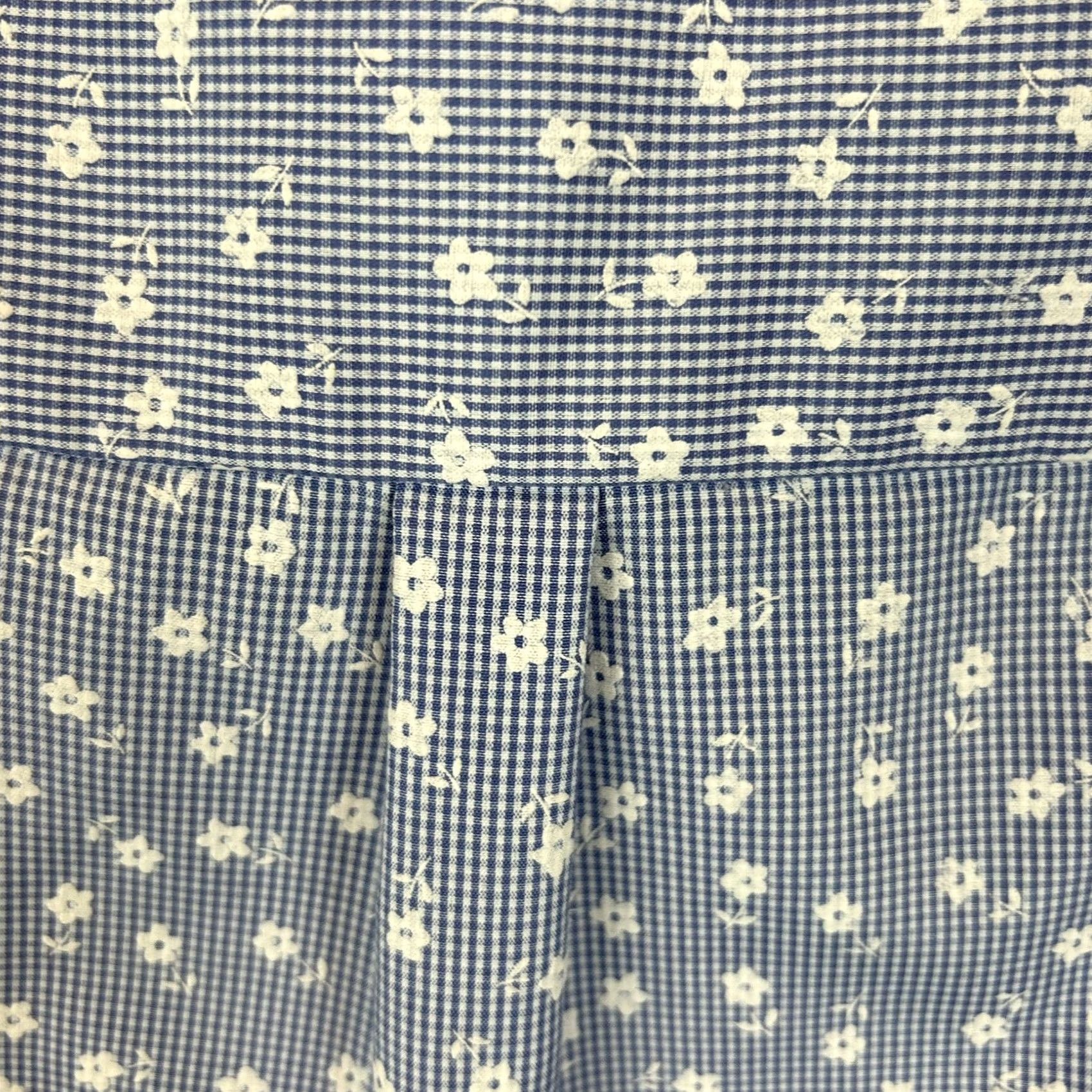 Vintage Love Notes Milkmaid Top Womens M Sleeveless Button-Up Floral Blue Shirt Size M / US 6-8 / IT 42-44 - 6 Thumbnail