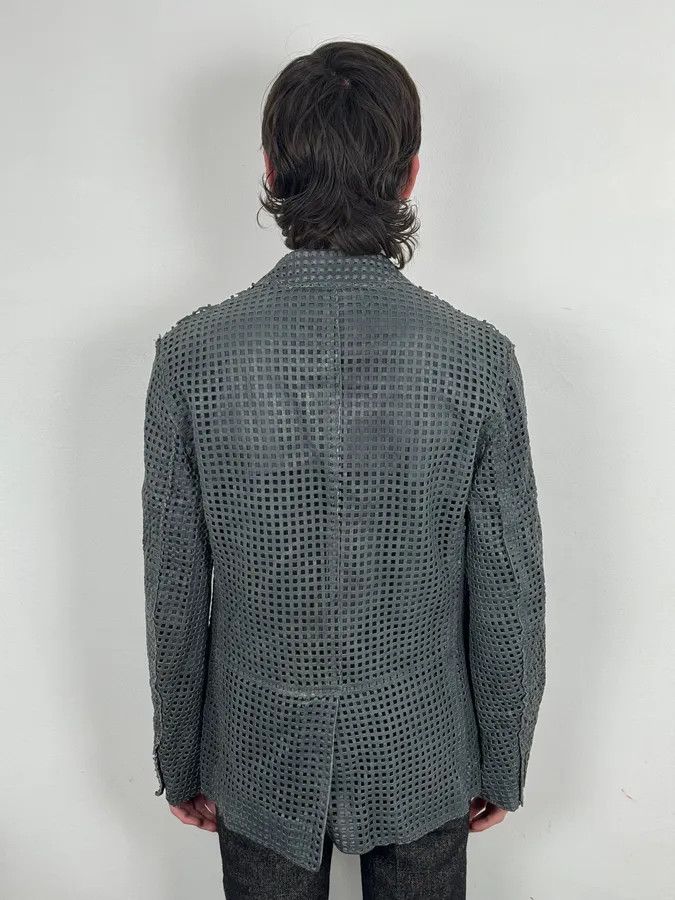 Dolce & Gabbana SS2011 Dolce & Gabbana Perfored Leather Blazer Jacket Size 42R - 3 Thumbnail